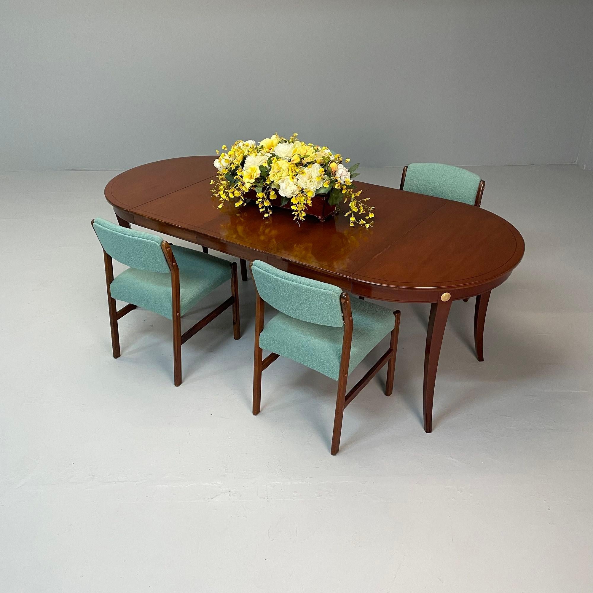Mid-Century Modern Table de salle à manger Tommi Parzinger, Charak, mi-siècle moderne, acajou blanchi en vente