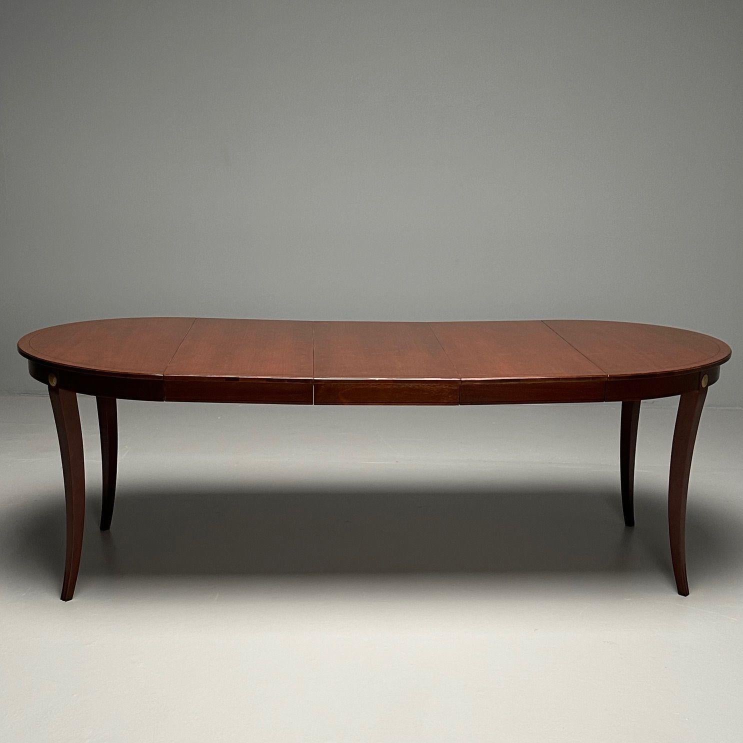 Tommi Parzinger, Charak, Mid-Century Modern, Dining Table, Bleached Mahogany In Good Condition For Sale In Stamford, CT
