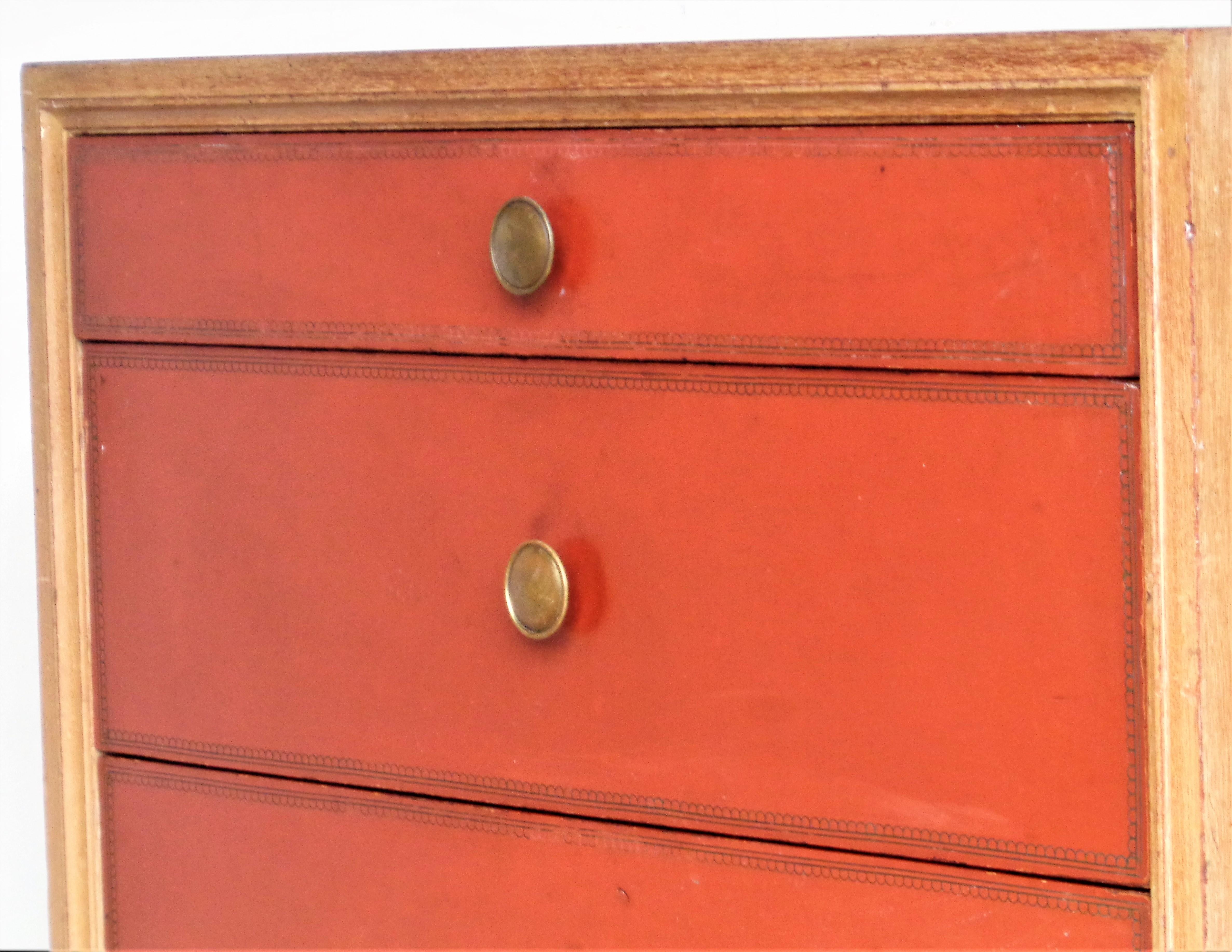 Bleached Tommi Parzinger Charak Modern Four Drawer Chest, Circa 1950