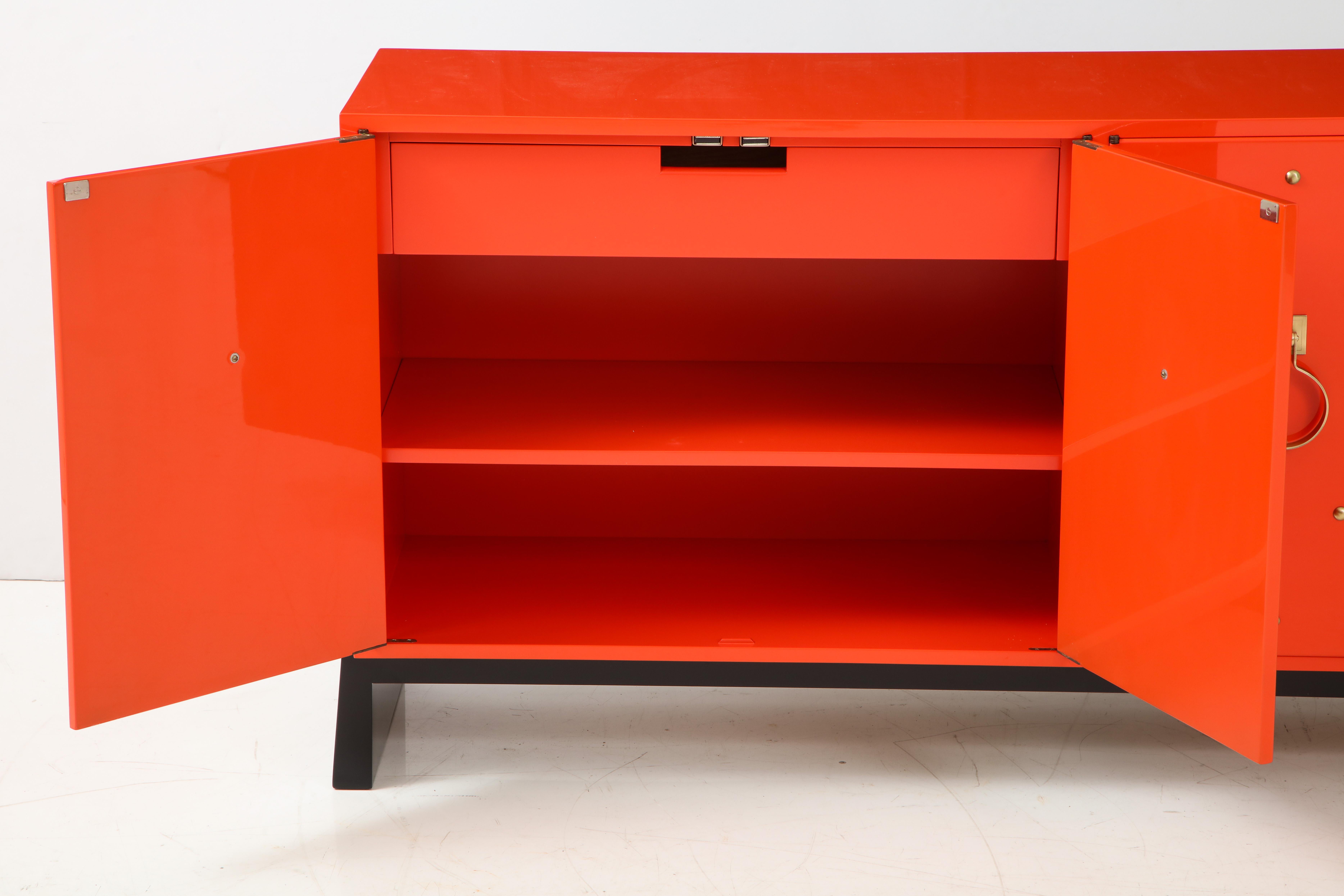 Tommi Parzinger Coral Lacquer Studded Credenza 3