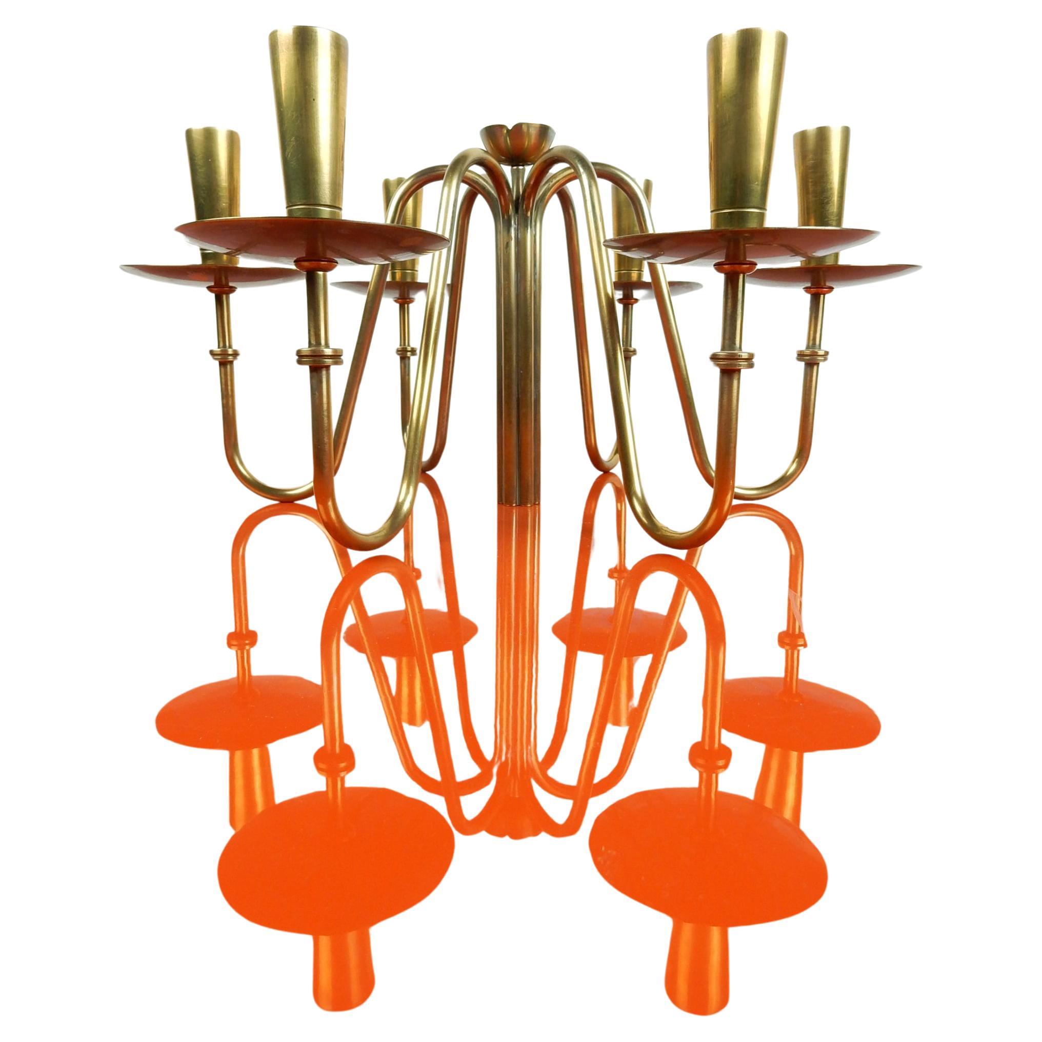 Tommi Parzinger Design Centrotavola in ottone a forma di loto di Palm Beach