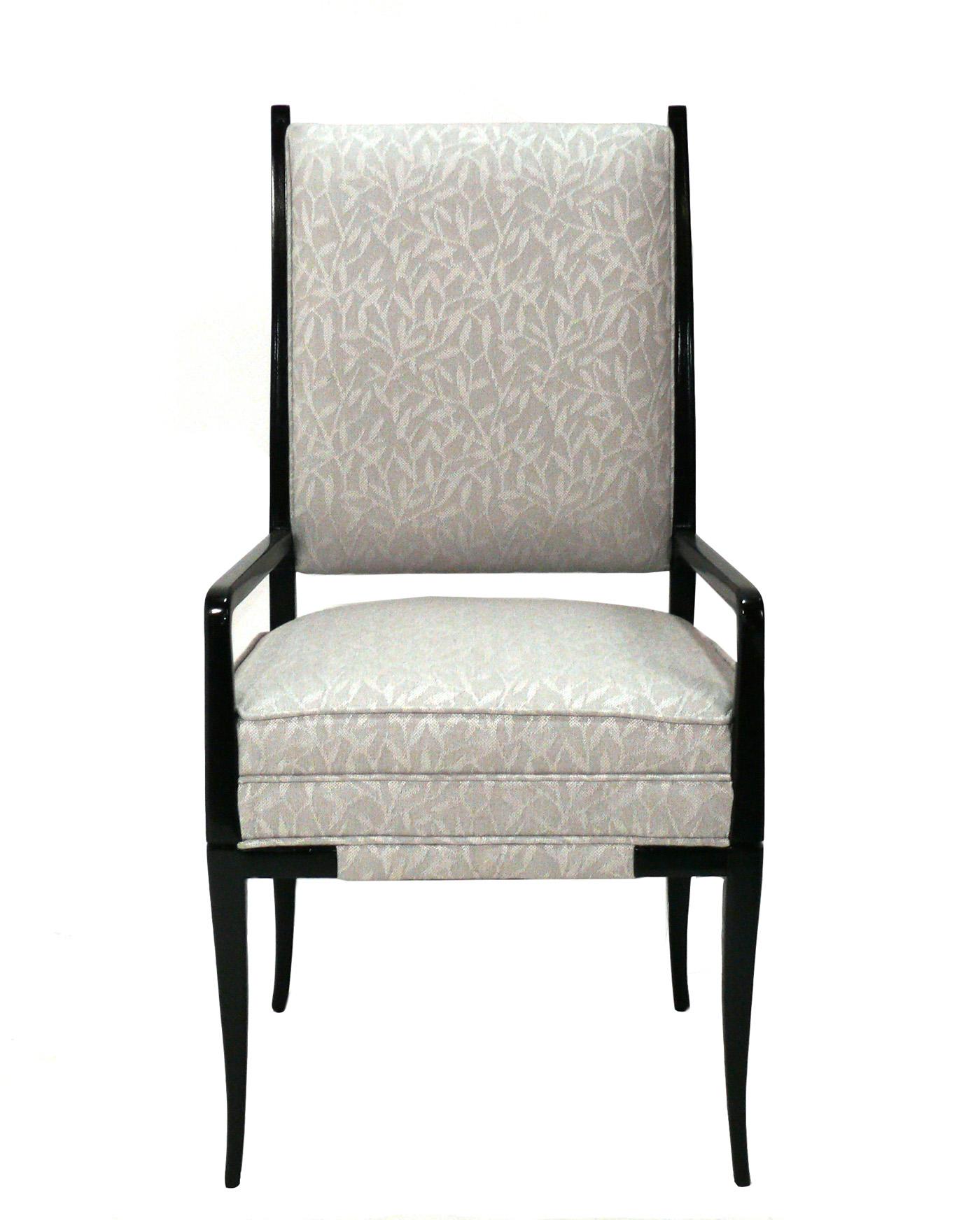 Tommi Parzinger Dining Chairs 2 Arm Chairs 6 Side Chairs In Good Condition For Sale In Atlanta, GA