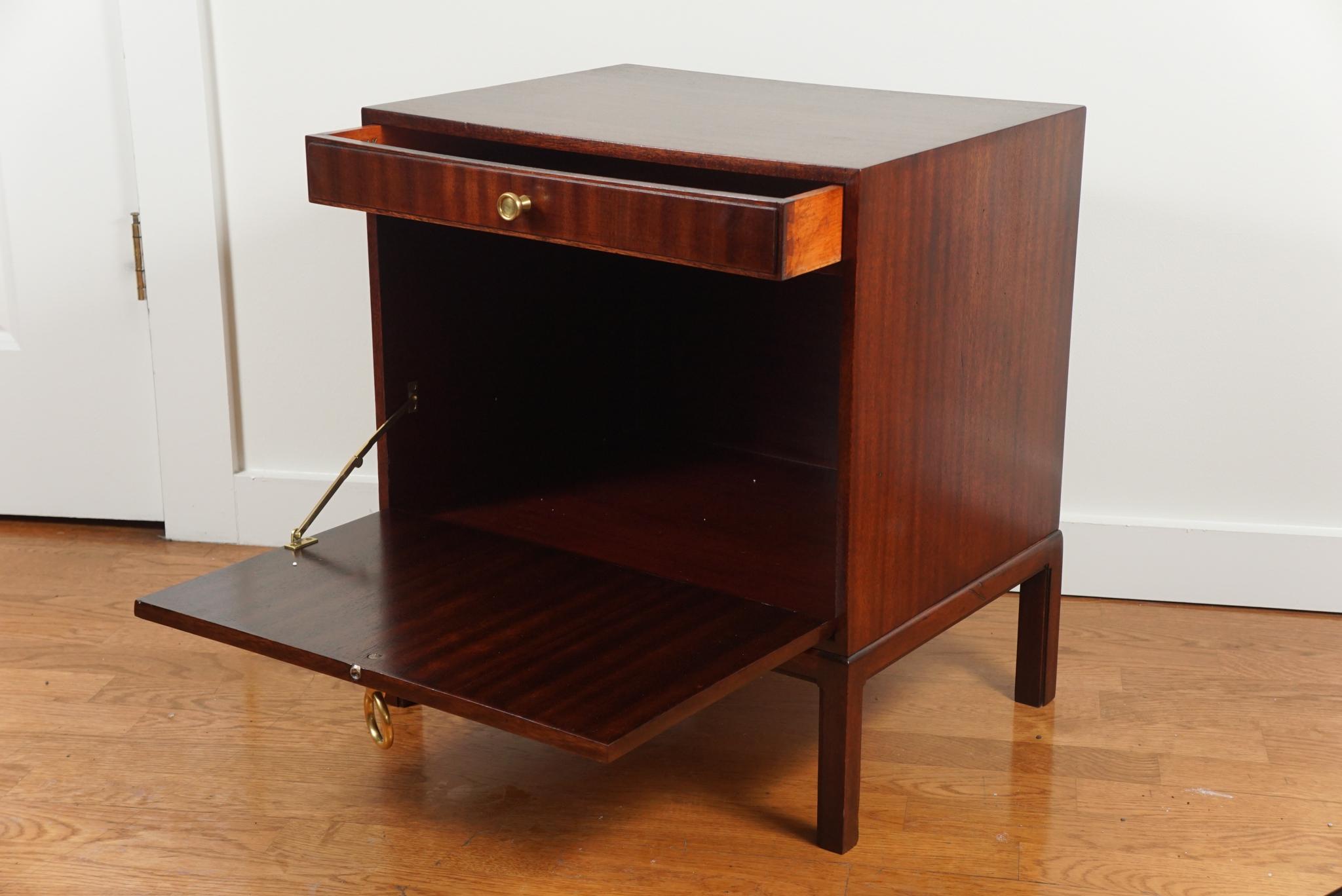 Tommi Parzinger Drop Front Nightstand In Good Condition In Hudson, NY