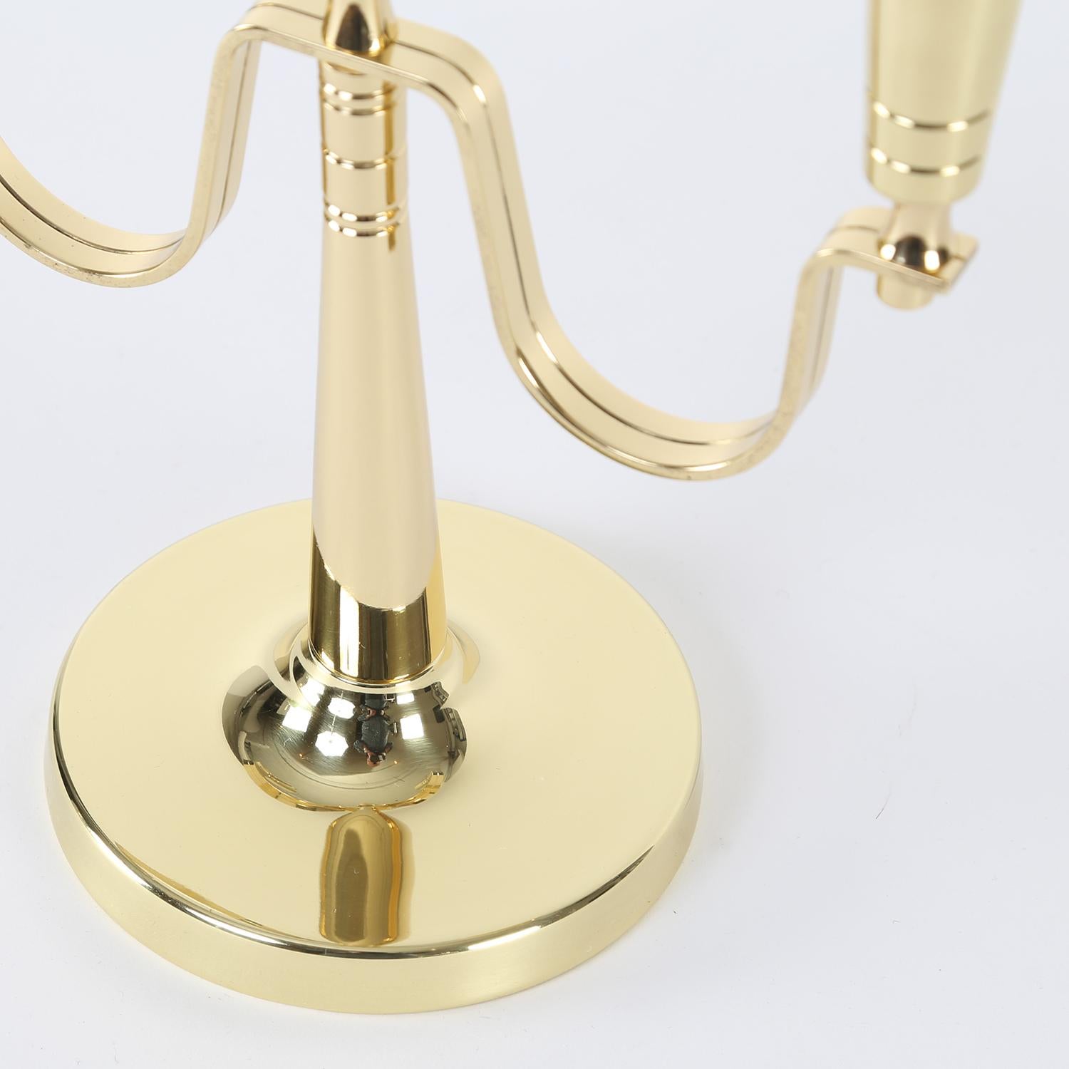 Tommi Parzinger Elegant Candelabrum in Brass 1950s In Excellent Condition For Sale In New York, NY