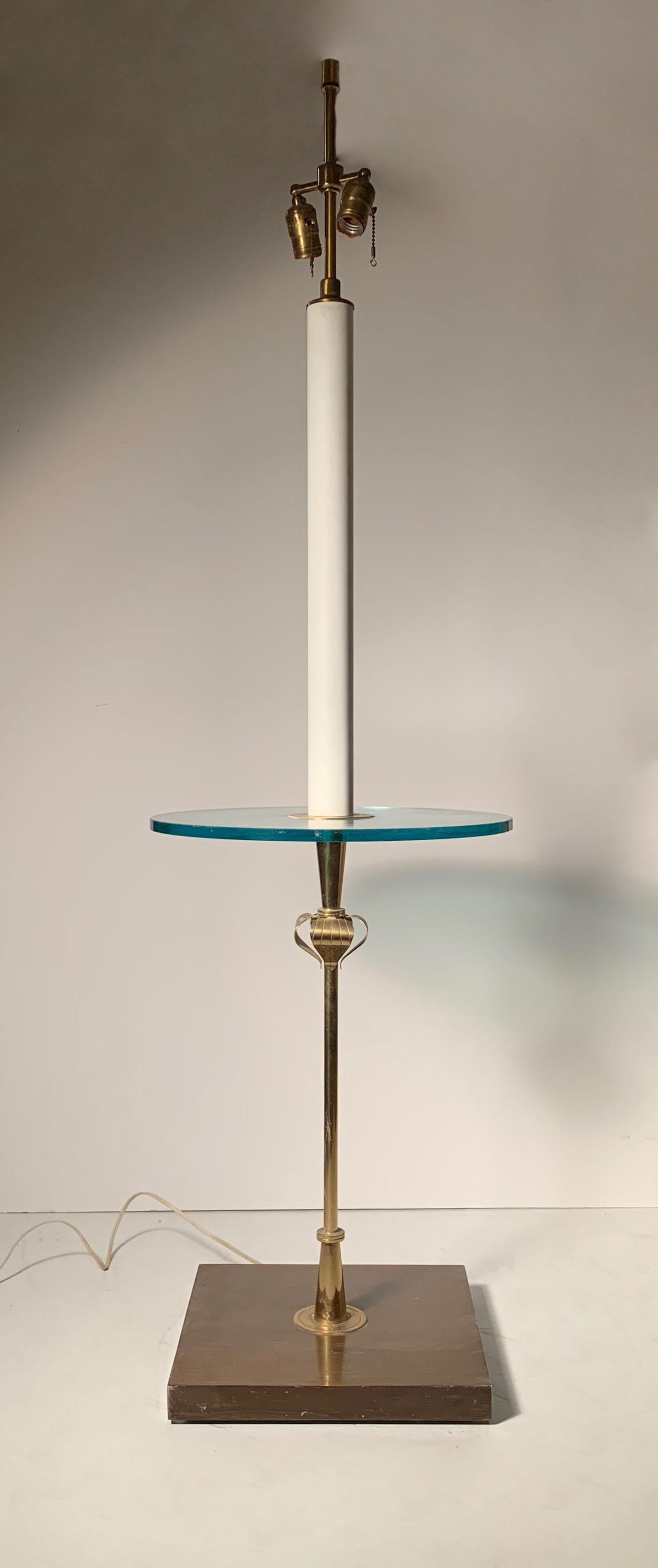 Mid-Century Modern Tommi Parzinger Floor Lamp Table by Parzinger Originals For Sale
