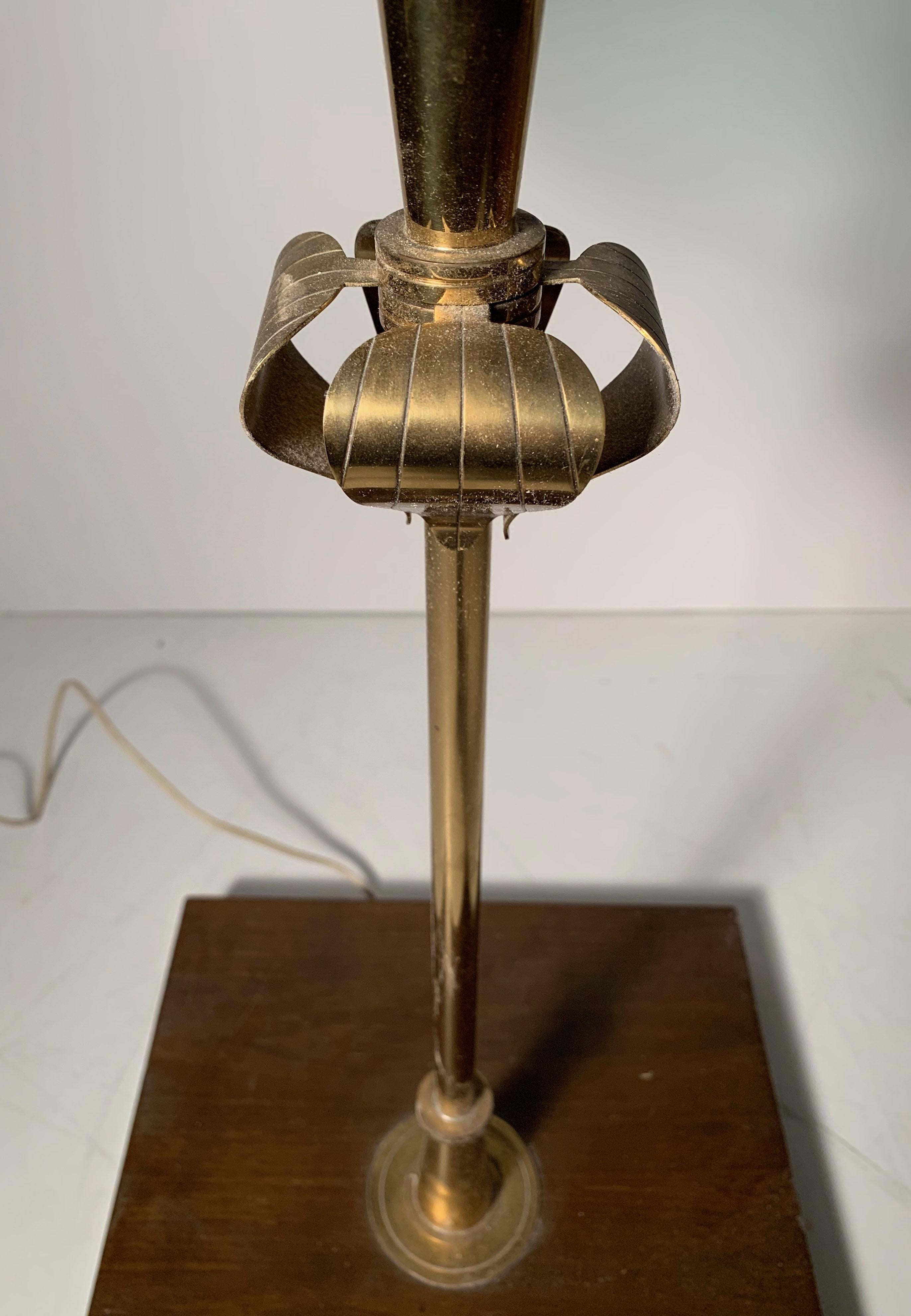 Brass Tommi Parzinger Floor Lamp Table by Parzinger Originals For Sale