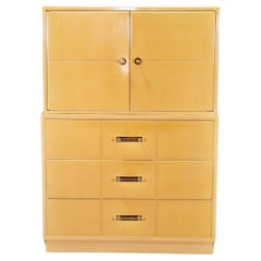 Tommi Parzinger For Charak Furniture Tall Two Piece Chest on Chest Dresser