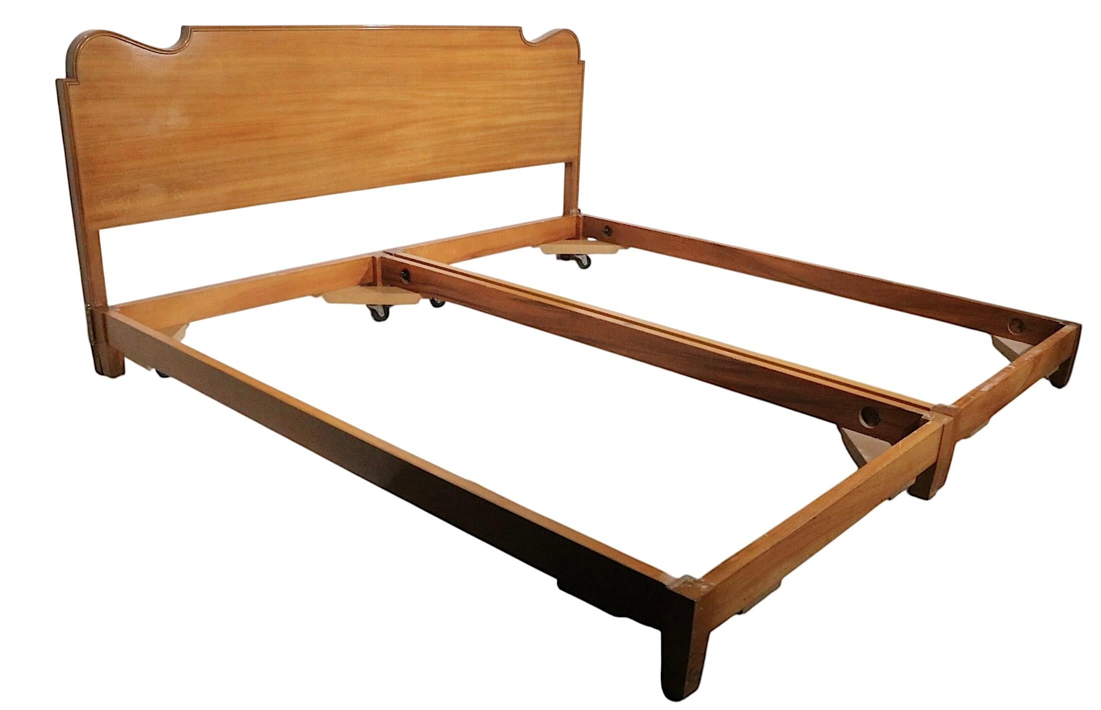 Wood Tommi Parzinger For Charak Hollywood Regency King Size Bed For Sale