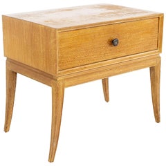 Tommi Parzinger for Charak MCM Cerused Mahogany Side Table Nightstand