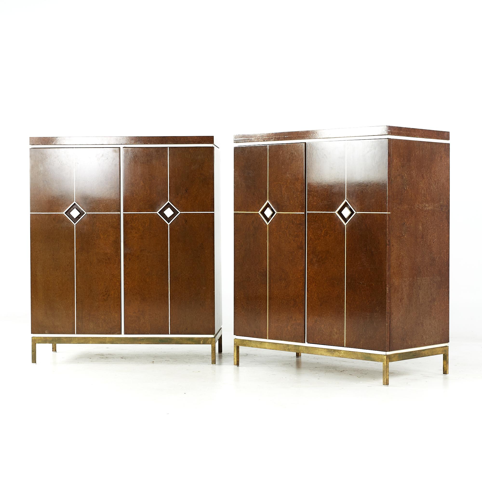Mid-Century Modern Tommi Parzinger for Charak Midcentury Bar Cabinet, Pair For Sale