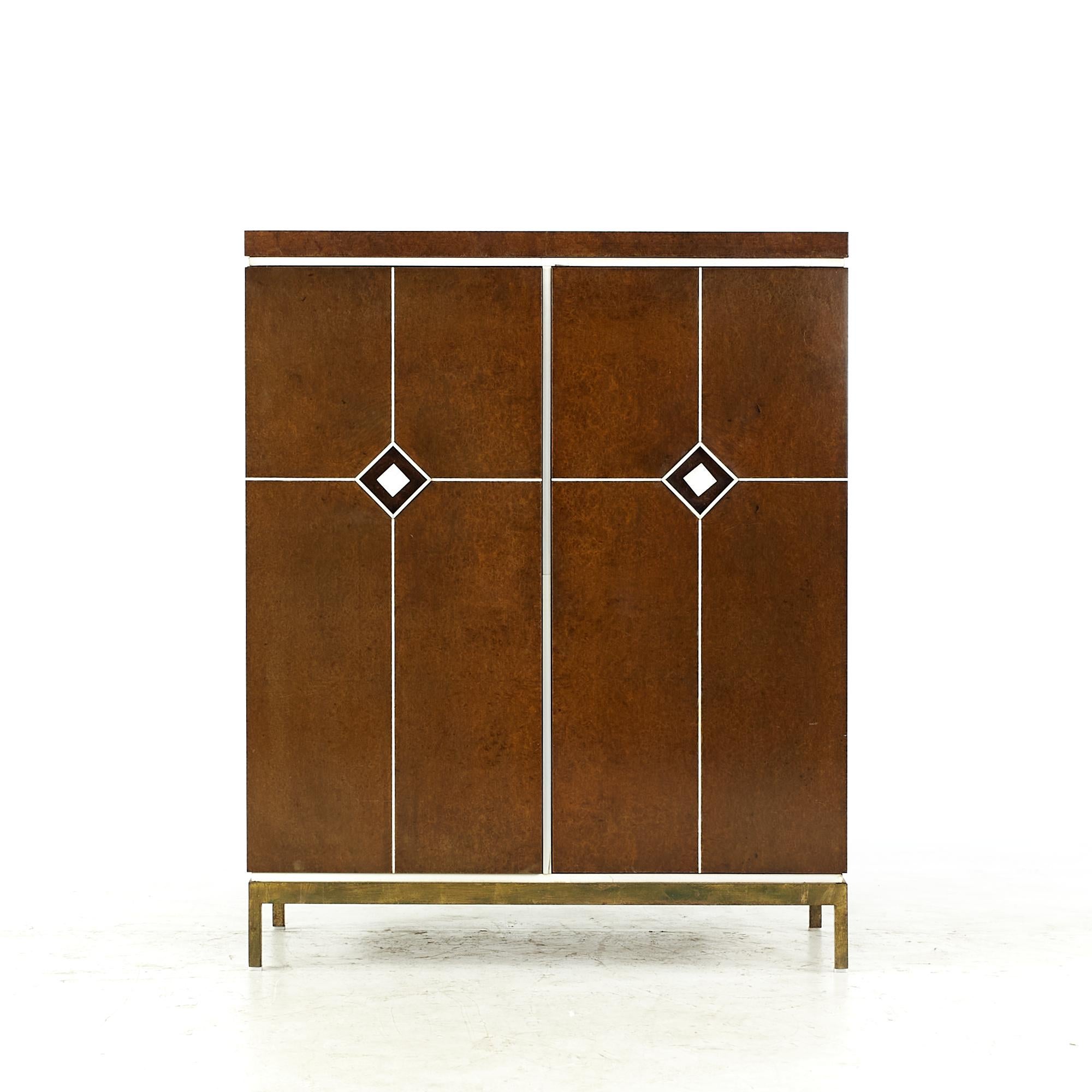 Tommi Parzinger for Charak Midcentury Bar Cabinet, Pair In Good Condition For Sale In Countryside, IL