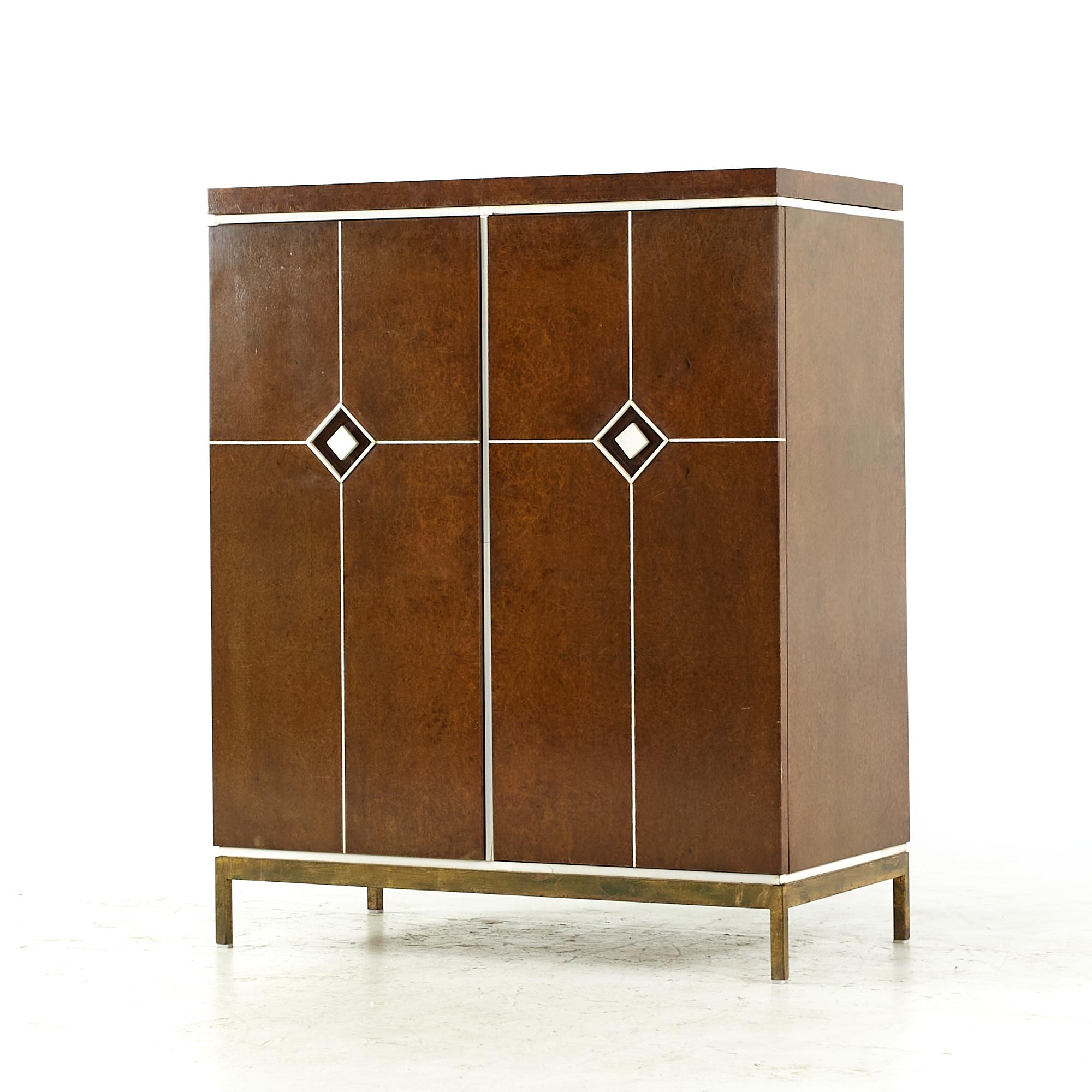 Late 20th Century Tommi Parzinger for Charak Midcentury Bar Cabinet, Pair For Sale