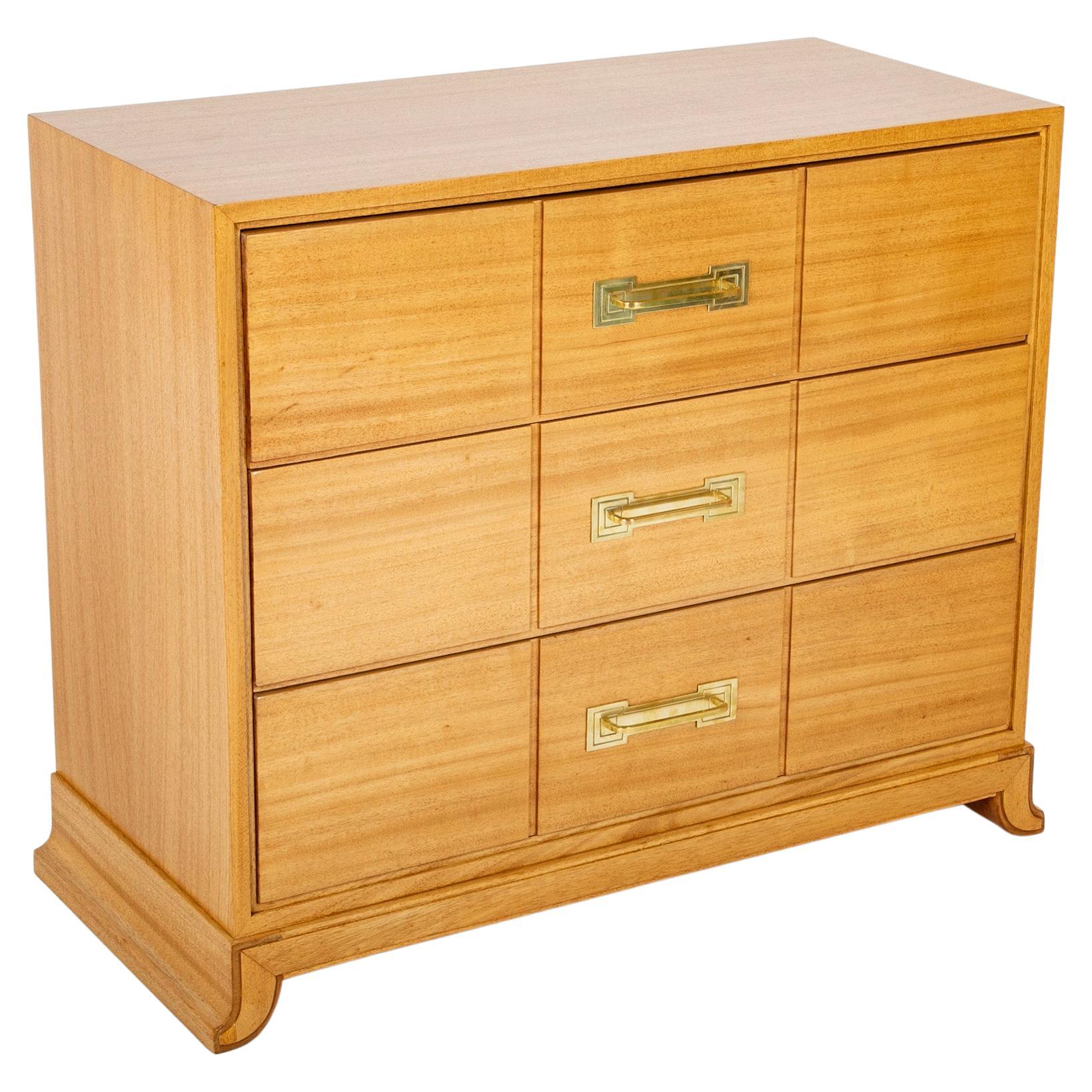 Tommi Parzinger for Charak Modern Bleached Mahogany Chest of Drawers For Sale