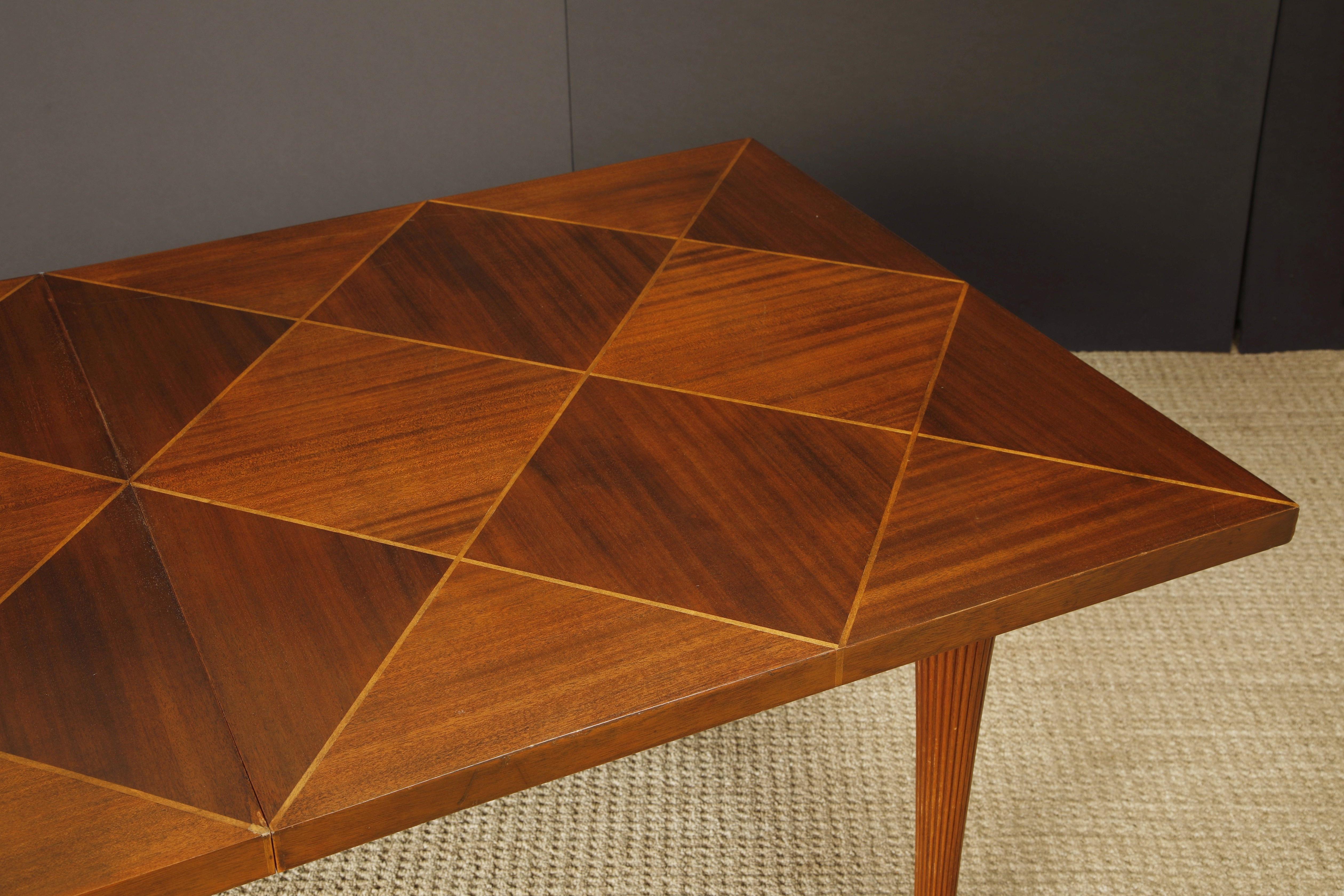 Tommi Parzinger for Charak Modern Extendable Dining Table, c 1950s, Signed en vente 5