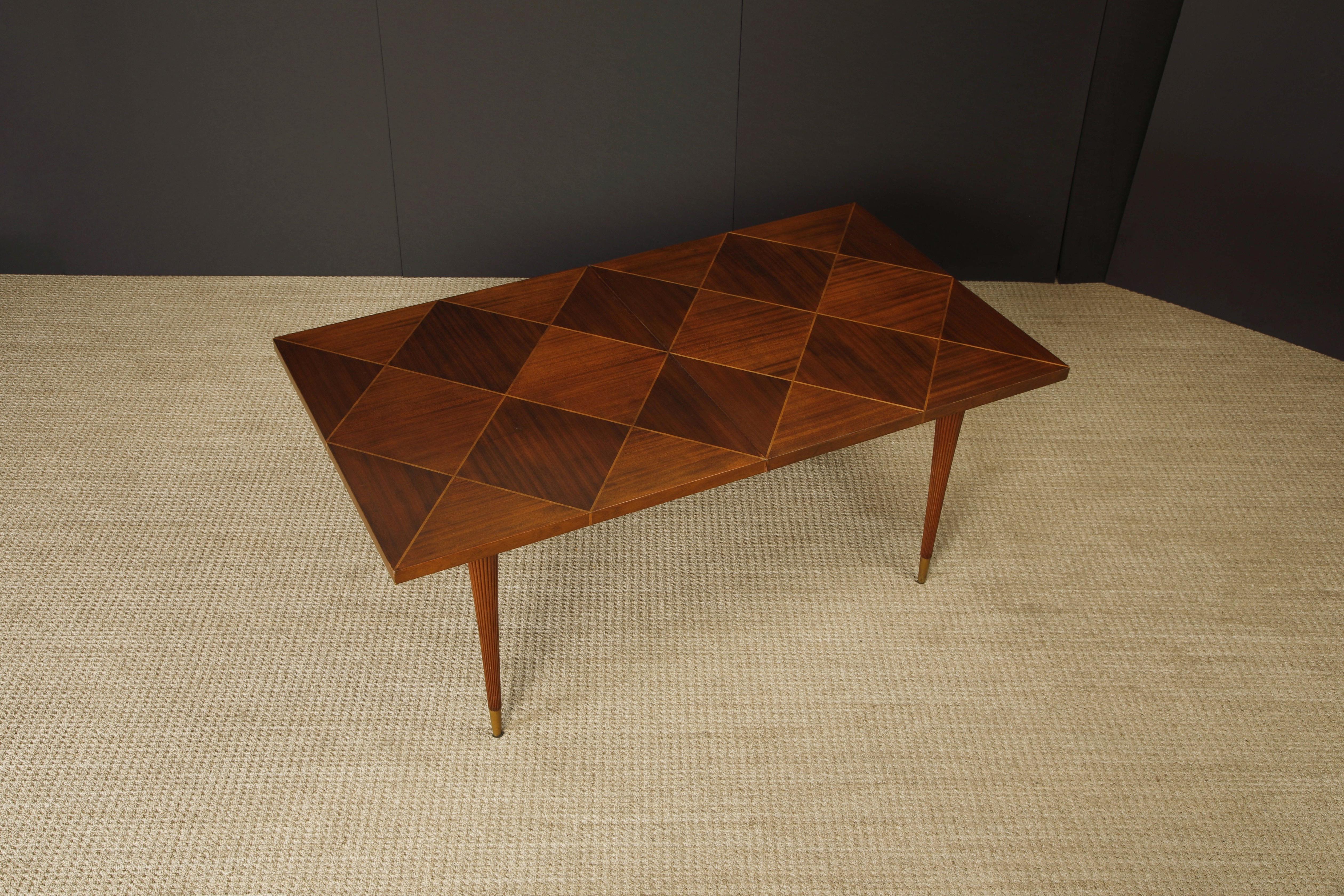 Tommi Parzinger for Charak Modern Extendable Dining Table, c 1950s, Signed en vente 1