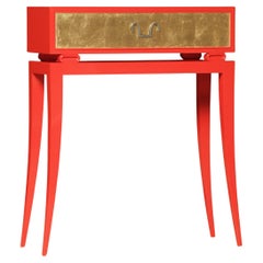 Console en feuille d'or moderne Tommi Parzinger pour Charak, datant d'environ 1949, signe