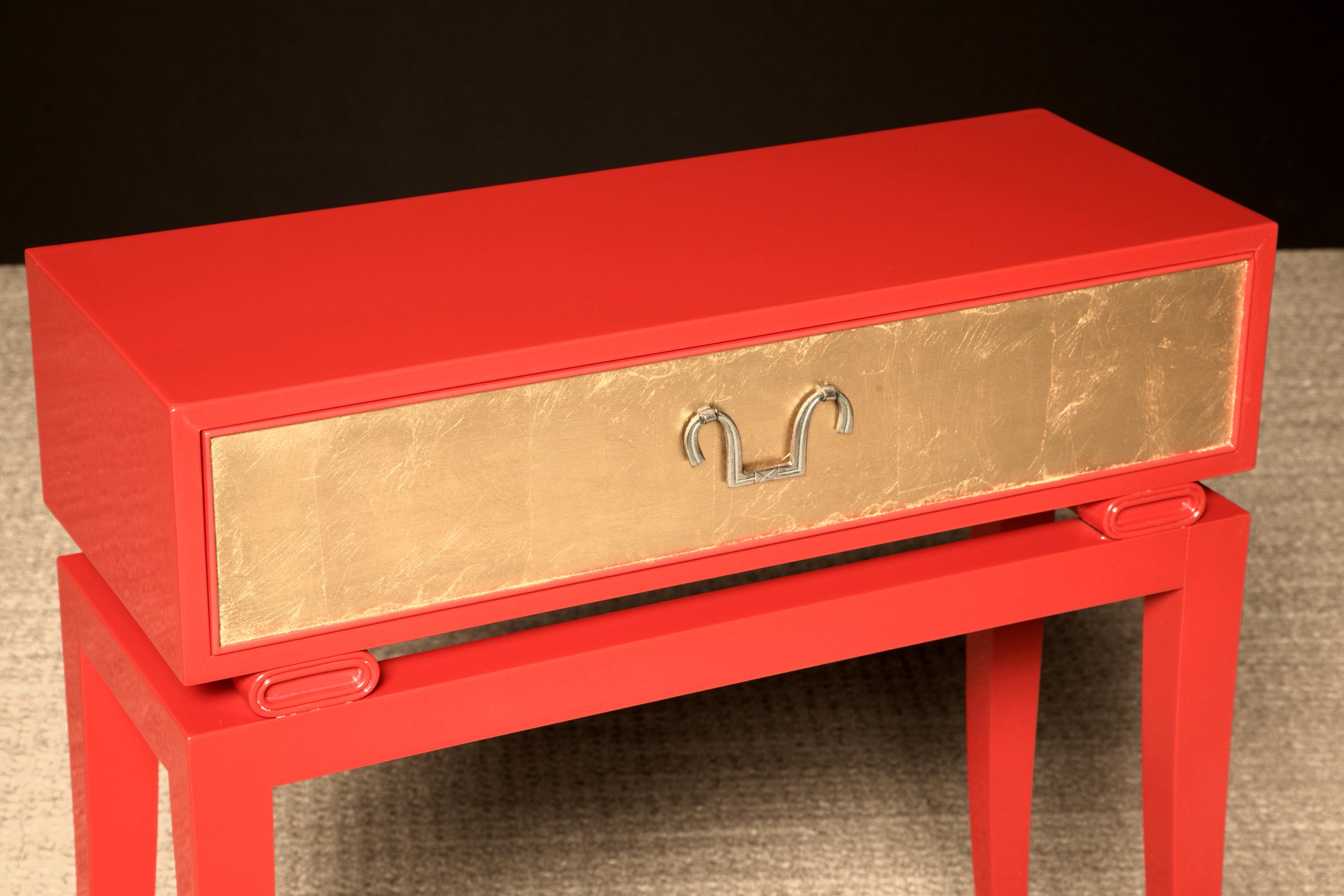 Moderne Blattgoldkonsole von Tommi Parzinger fr Charak, um 1949, signiert  im Angebot 7