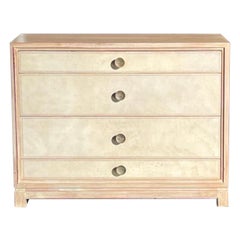 Tommi Parzinger for Charak Modern Leather Front Chest of Drawers