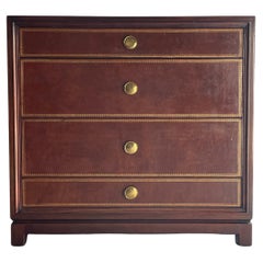 Tommi Parzinger for Charak Modern Leather Front Chest of Drawers