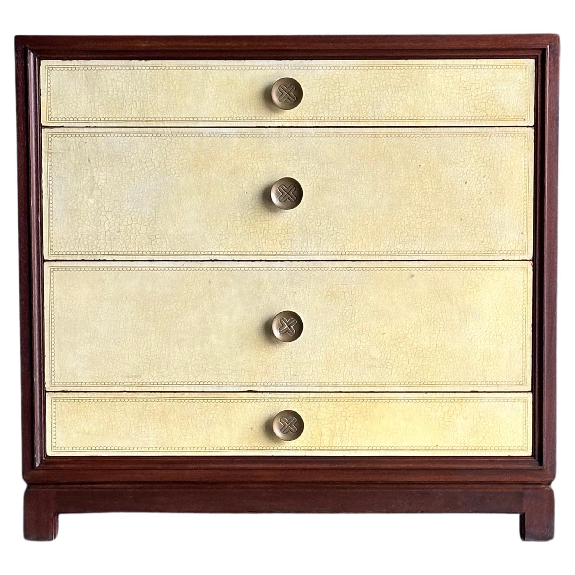 Tommi Parzinger Leather Front Chest of Drawers for Charak Modern 