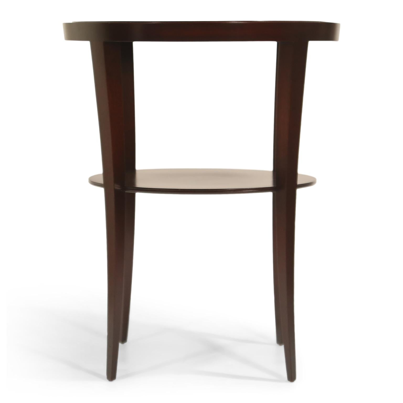 burgundy side table