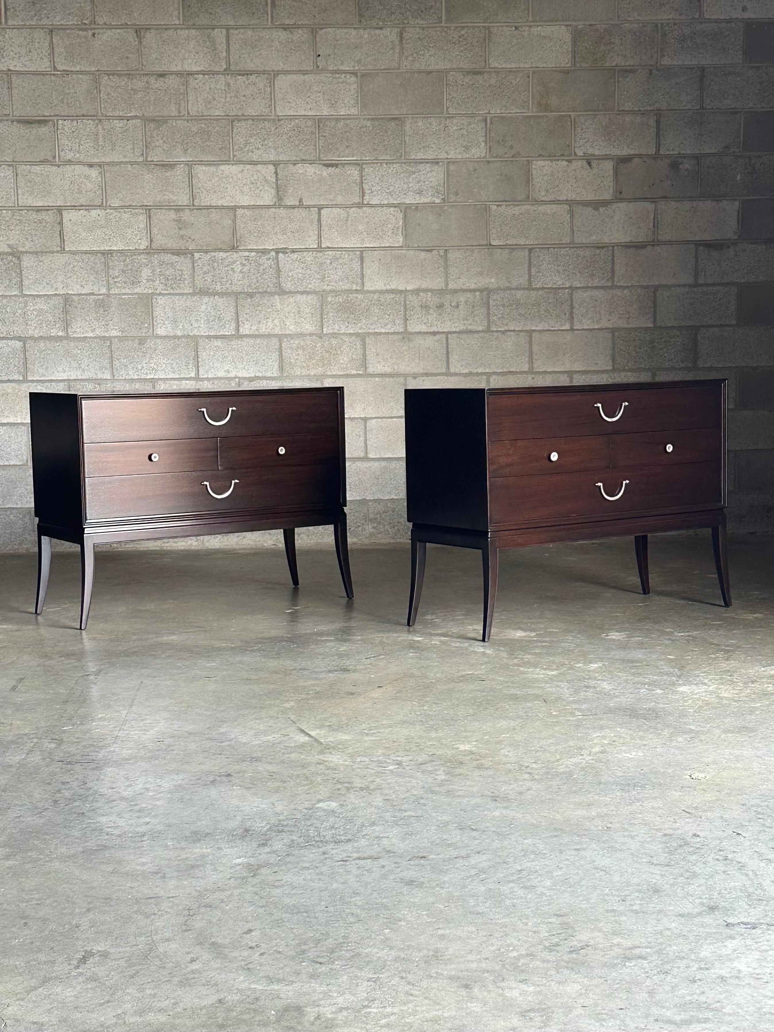 Tommi Parzinger Chests for Charak Modern- A Pair In Good Condition For Sale In St.Petersburg, FL