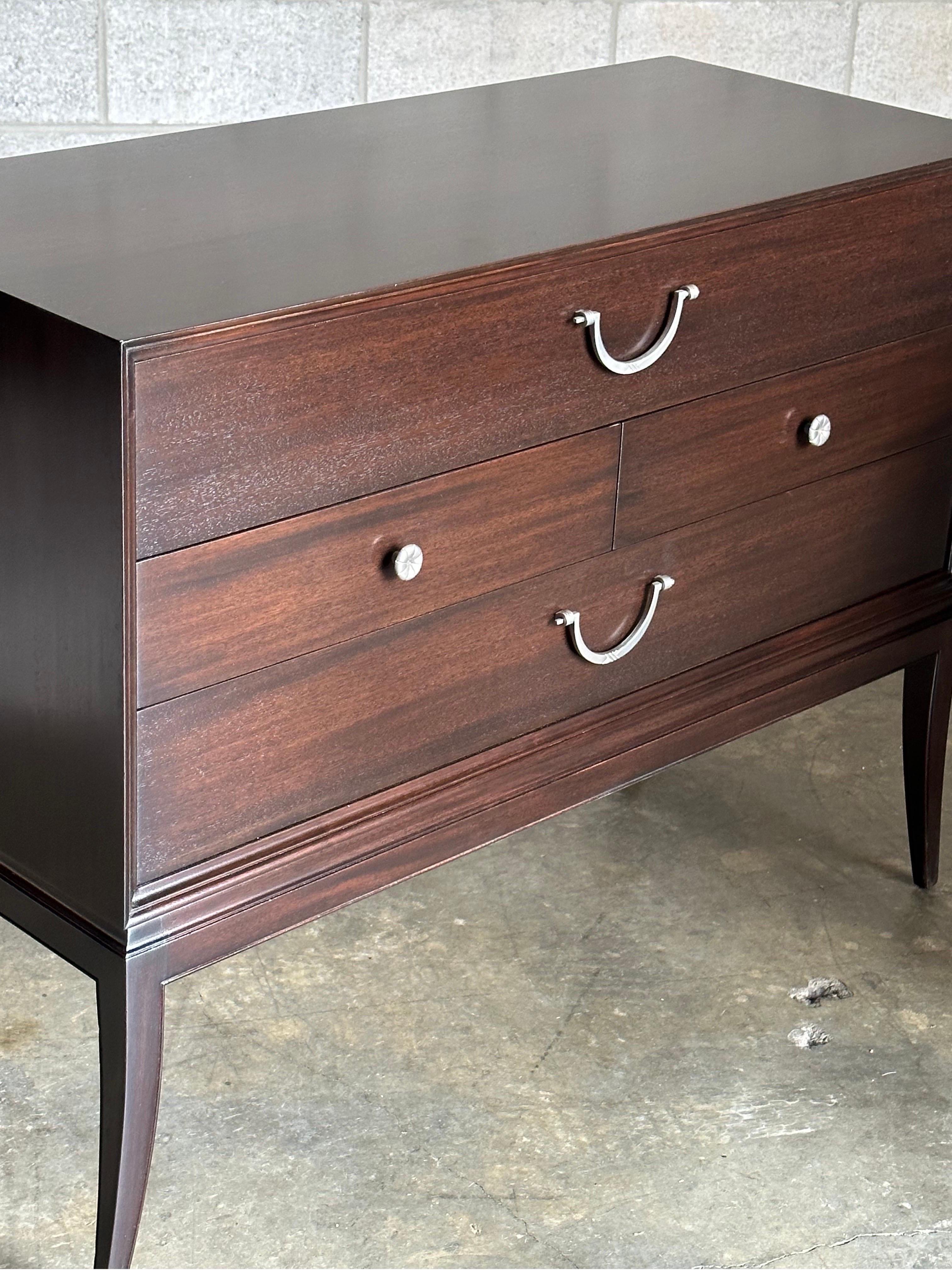 Mahogany Tommi Parzinger Chests for Charak Modern- A Pair For Sale