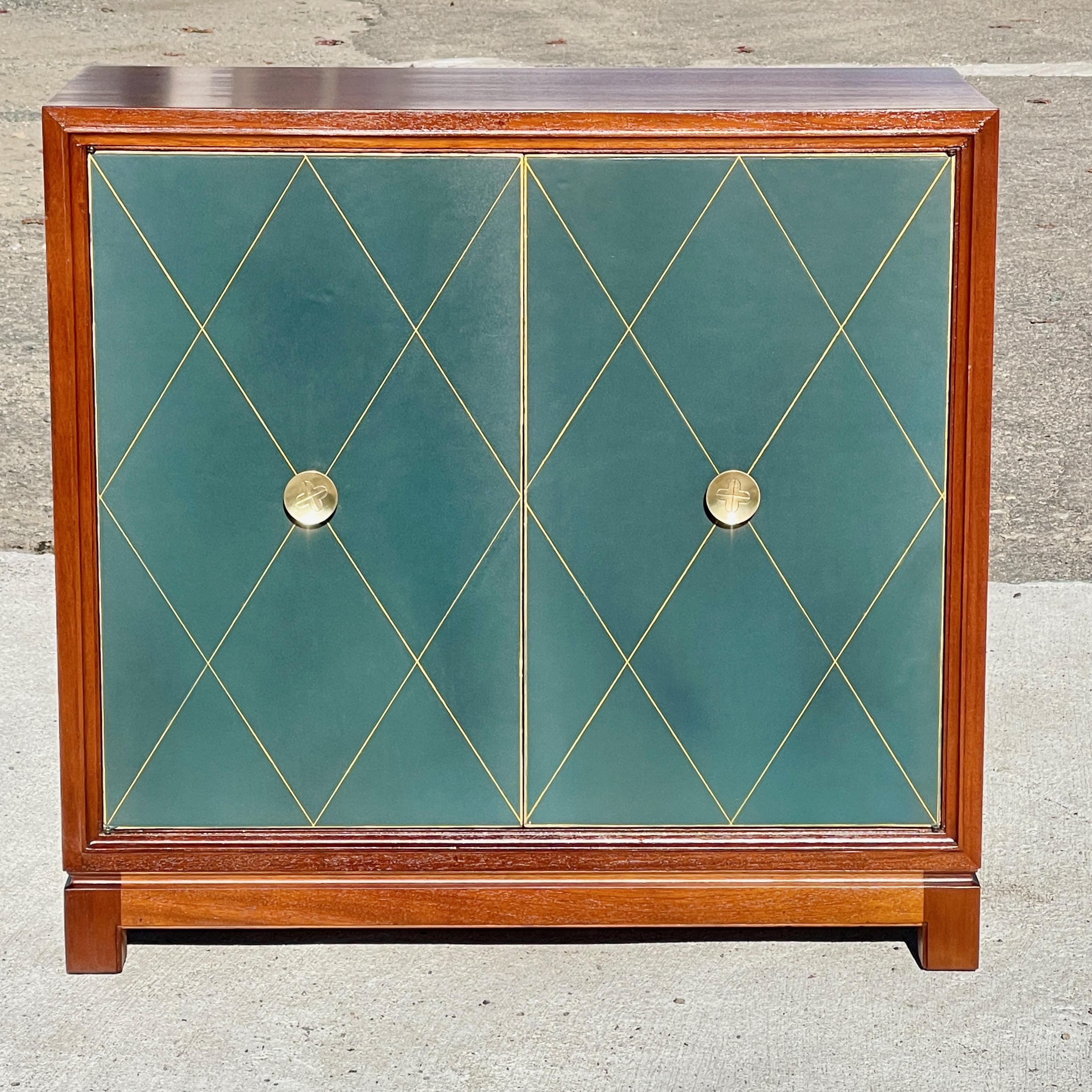 Mid-Century Modern Tommi Parzinger for Charak Modern Two Door Cabinet For Sale