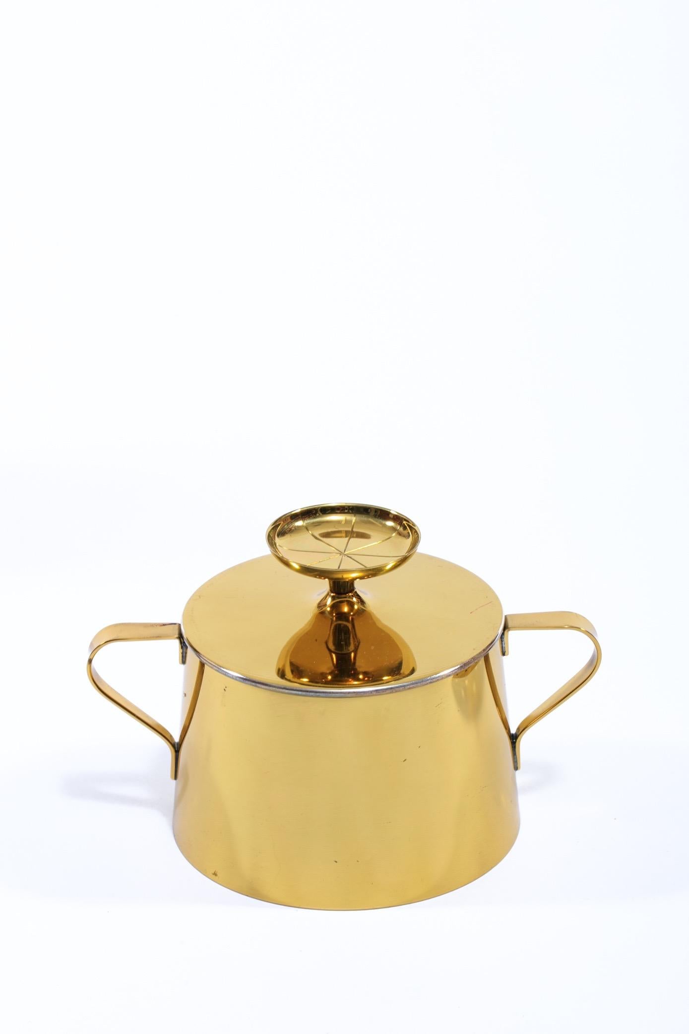 Tommi Parzinger for Dorlyn Silversmiths Brass Coffee / Tea Set For Sale 10
