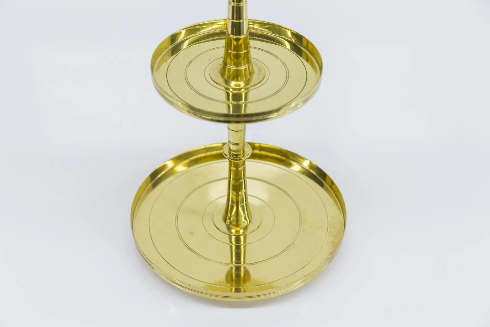 Tommi Parzinger for Dorlyn Silversmiths Candelabrum & Pair Serving Trays For Sale 3
