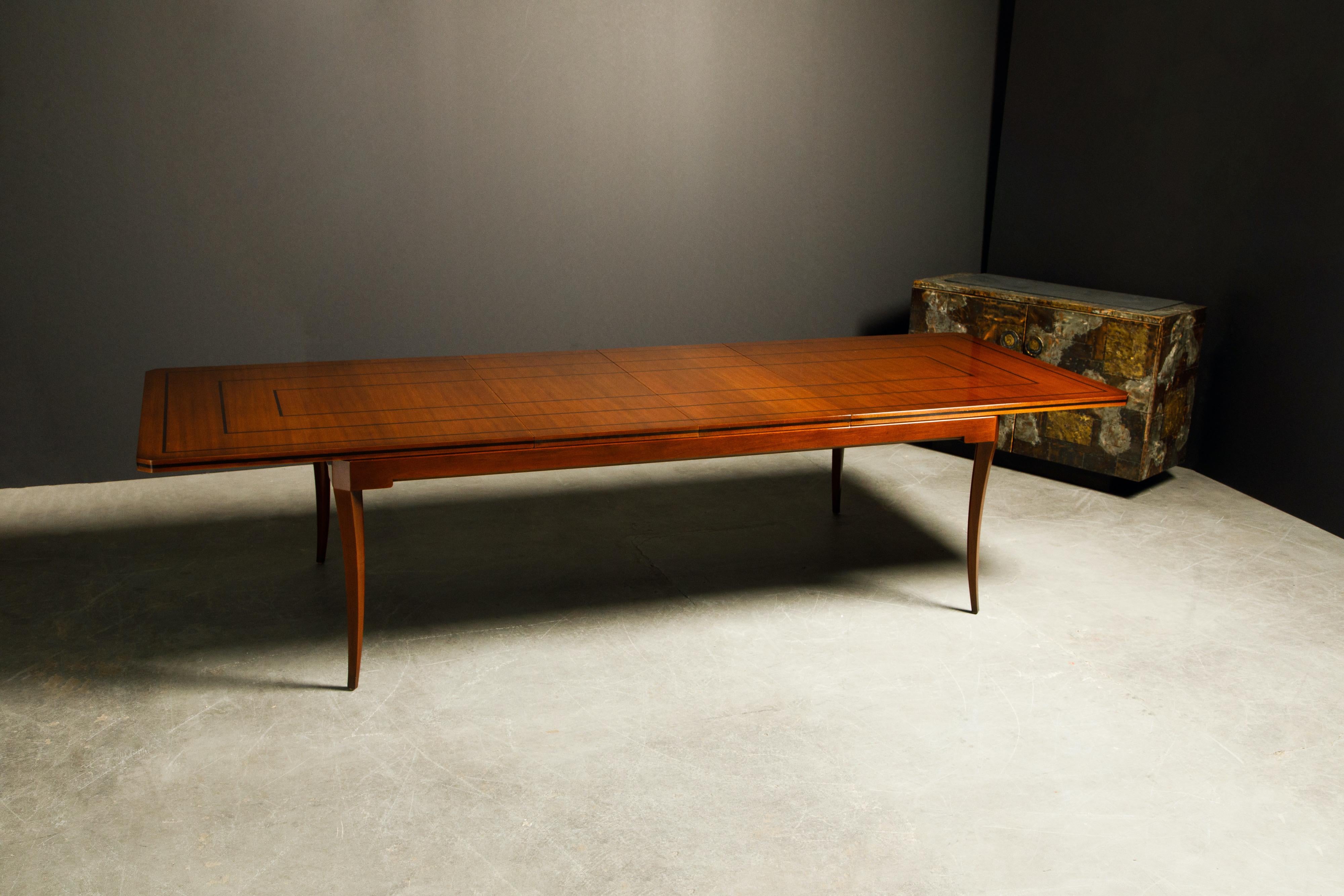 Tommi Parzinger for Parzinger Originals Mahogany Dining Table, c. 1960, Signed  4