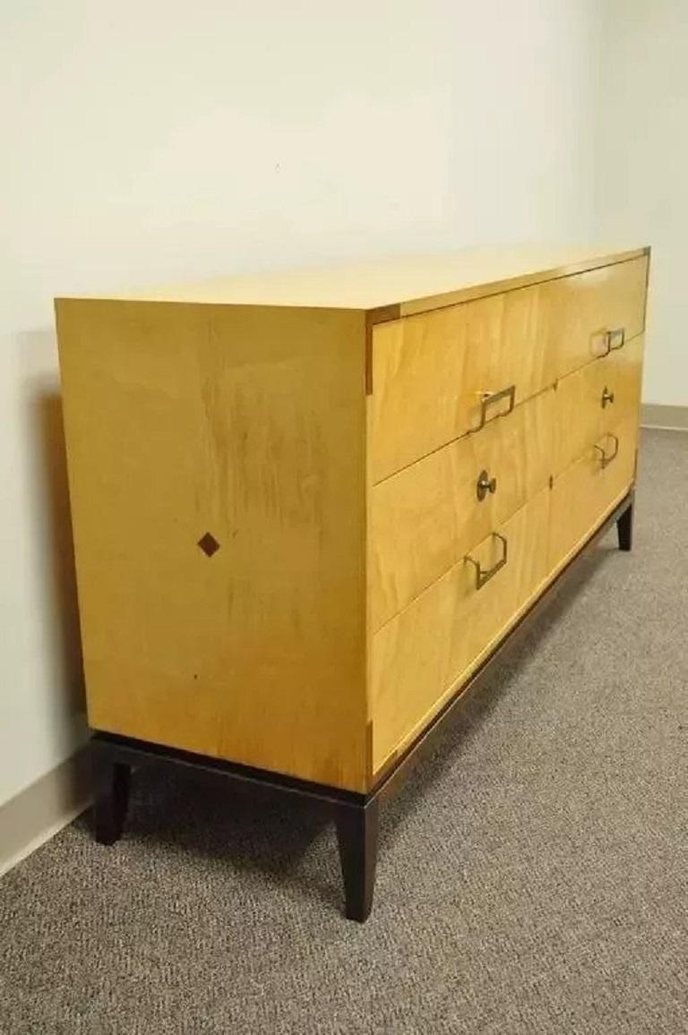 Tommi Parzinger for Parzinger Originals Maple & Mahogany Dresser Chest Credenza For Sale 4