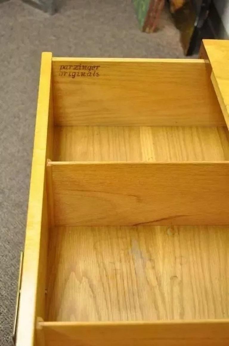 Tommi Parzinger for Parzinger Originals Maple & Mahogany Dresser Chest Credenza For Sale 2