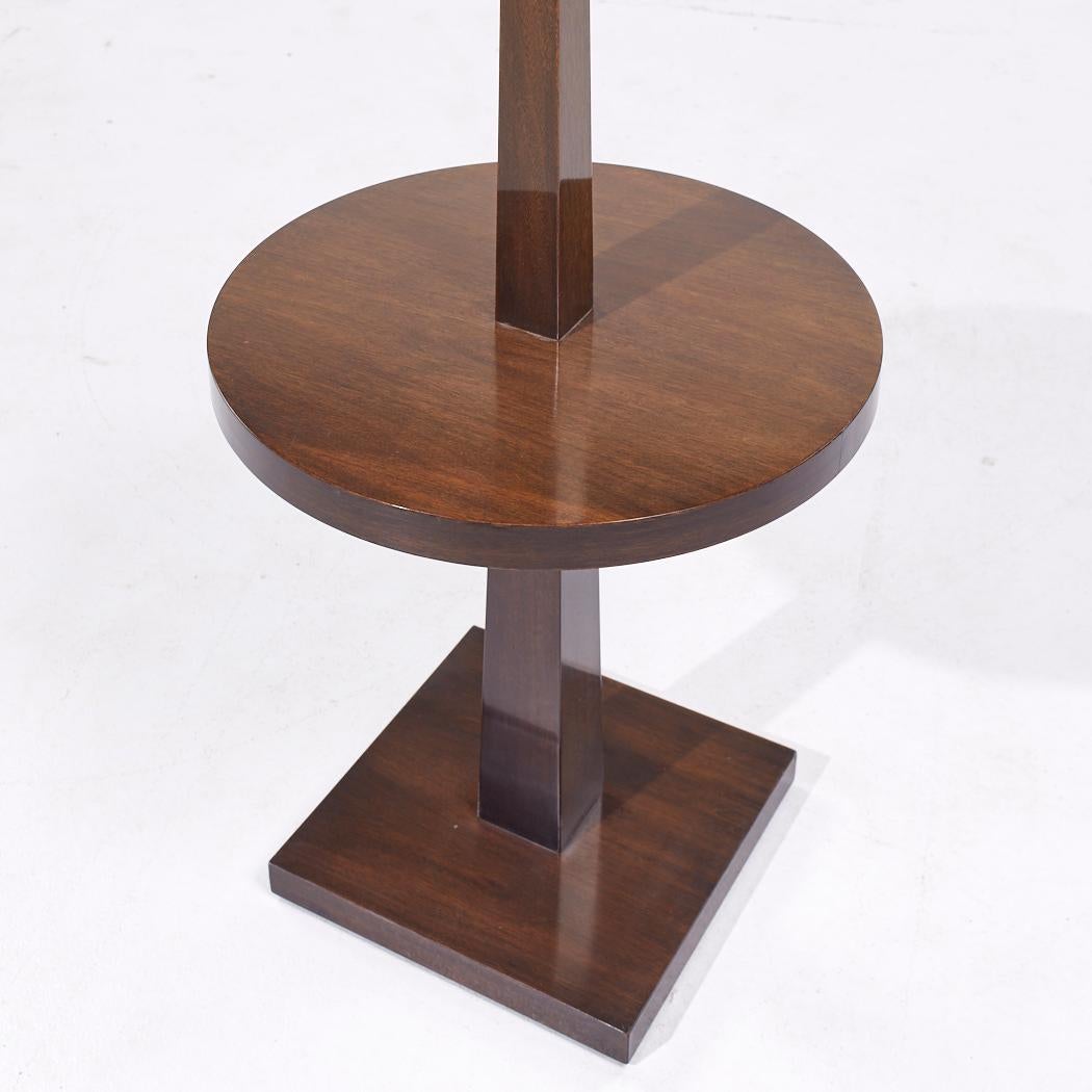 Métal Tommi Parzinger for Parzinger Originals Mid Century Floor Lamp with Side Table en vente