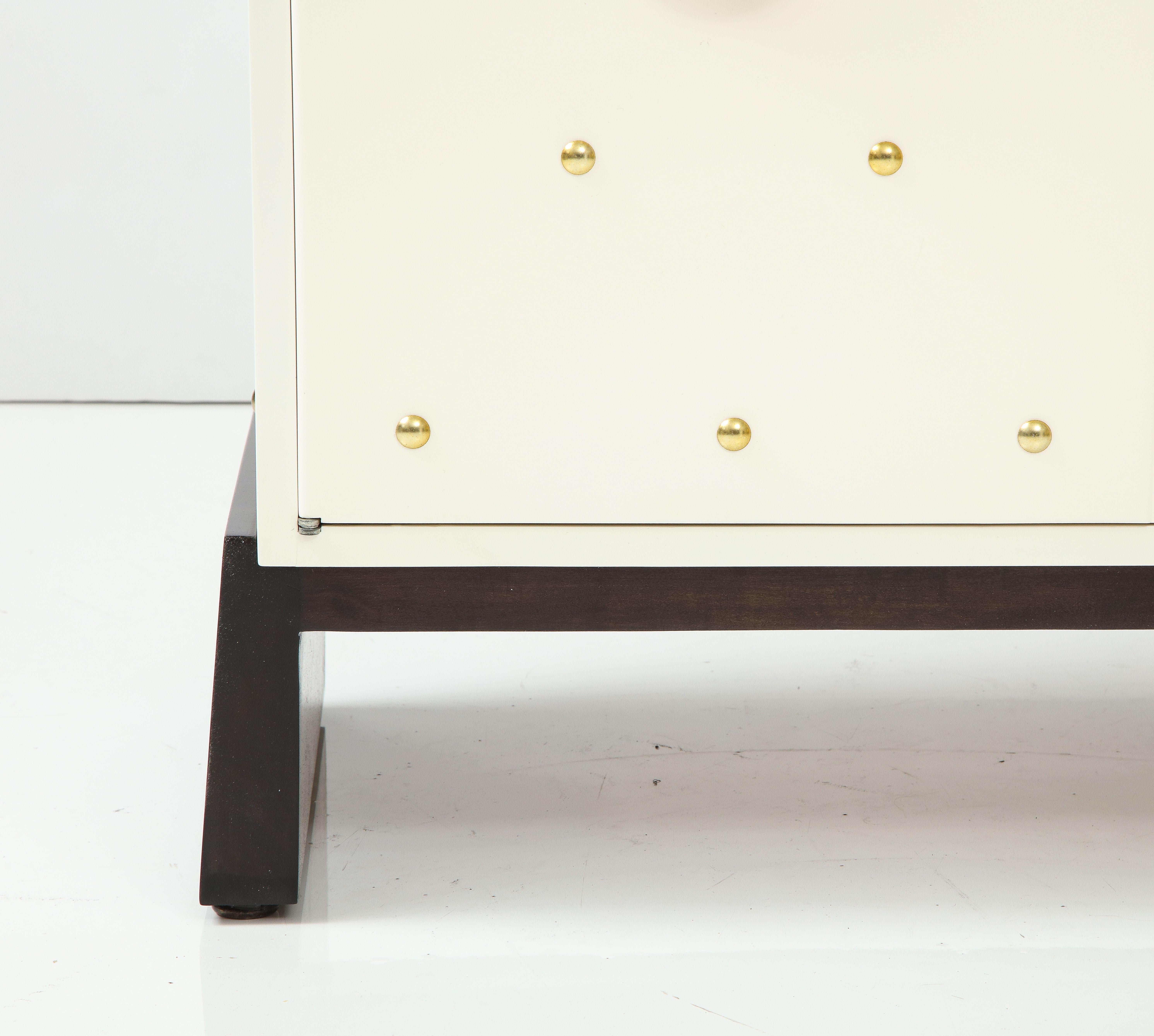 Wood Tommi Parzinger for Parzinger Originals Three-Door Studded Cabinet