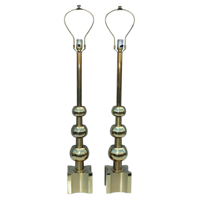 Tommi Parzinger For Stiffel Brass Table, How To Identify Stiffel Brass Lamps