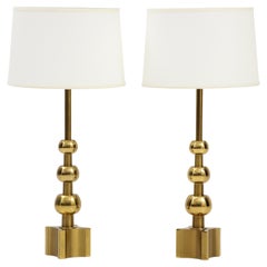 Tommi Parzinger For Stiffel Brass Table Lamps
