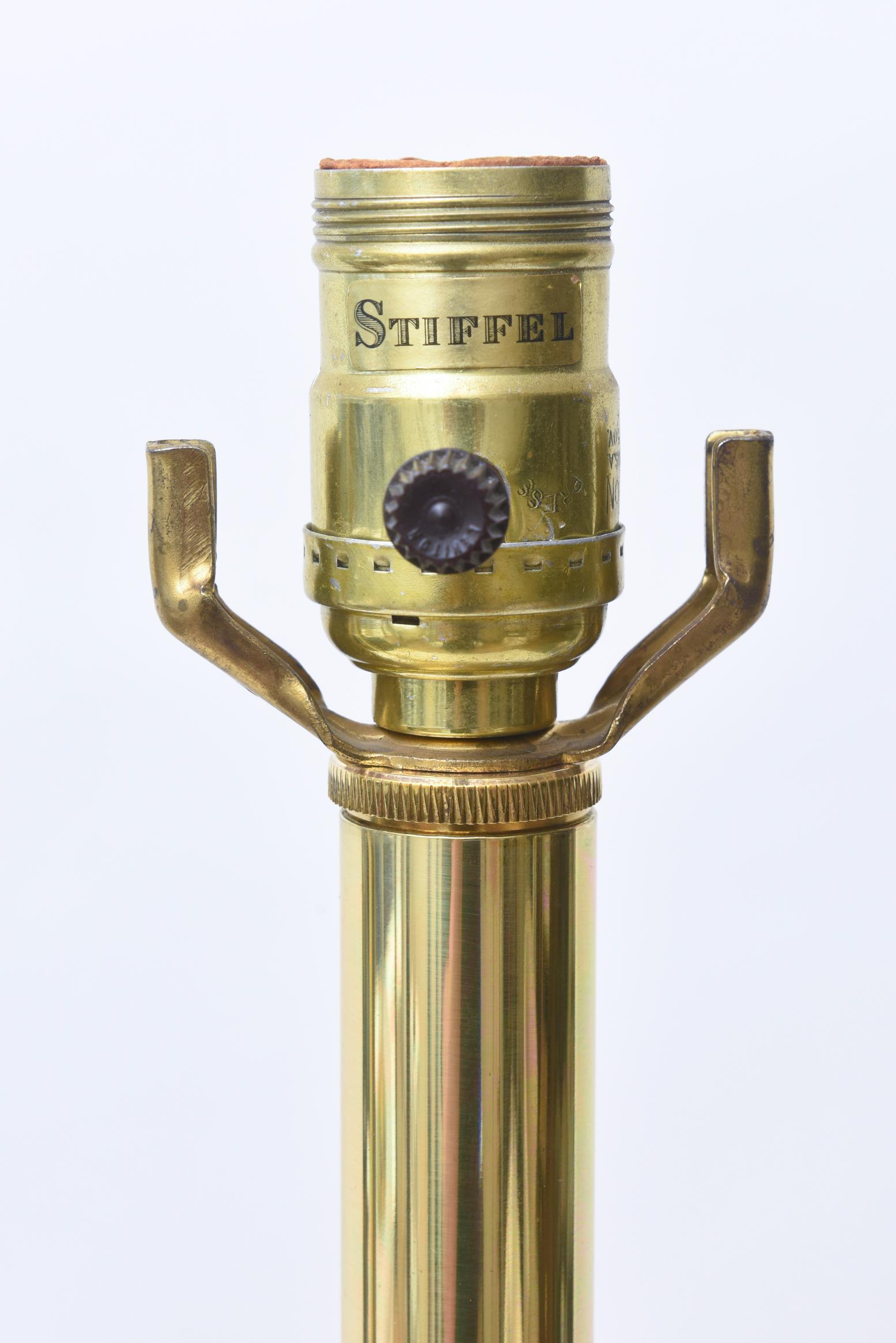 Tommi Parzinger Stiffel Restored Modernist Brass Ball Lamps Mid-Century Modern 2