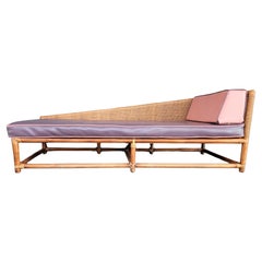 Tommi Parzinger for Willow and Reed Bamboo and Cane Chaise Daybed