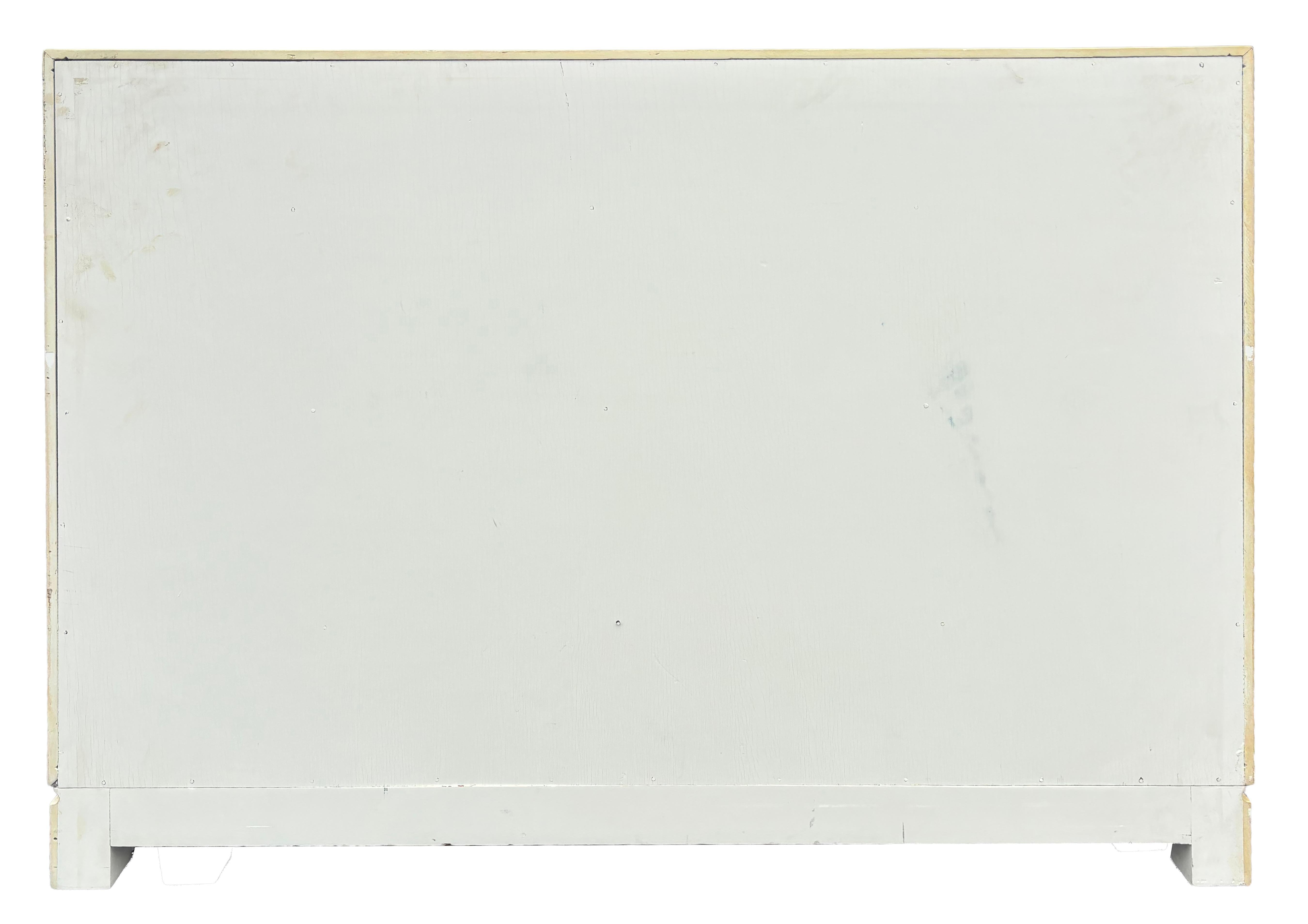 Tommi Parzinger Glazed Leather Chest Of Drawers For Charak Modern In Good Condition For Sale In Essex, MA