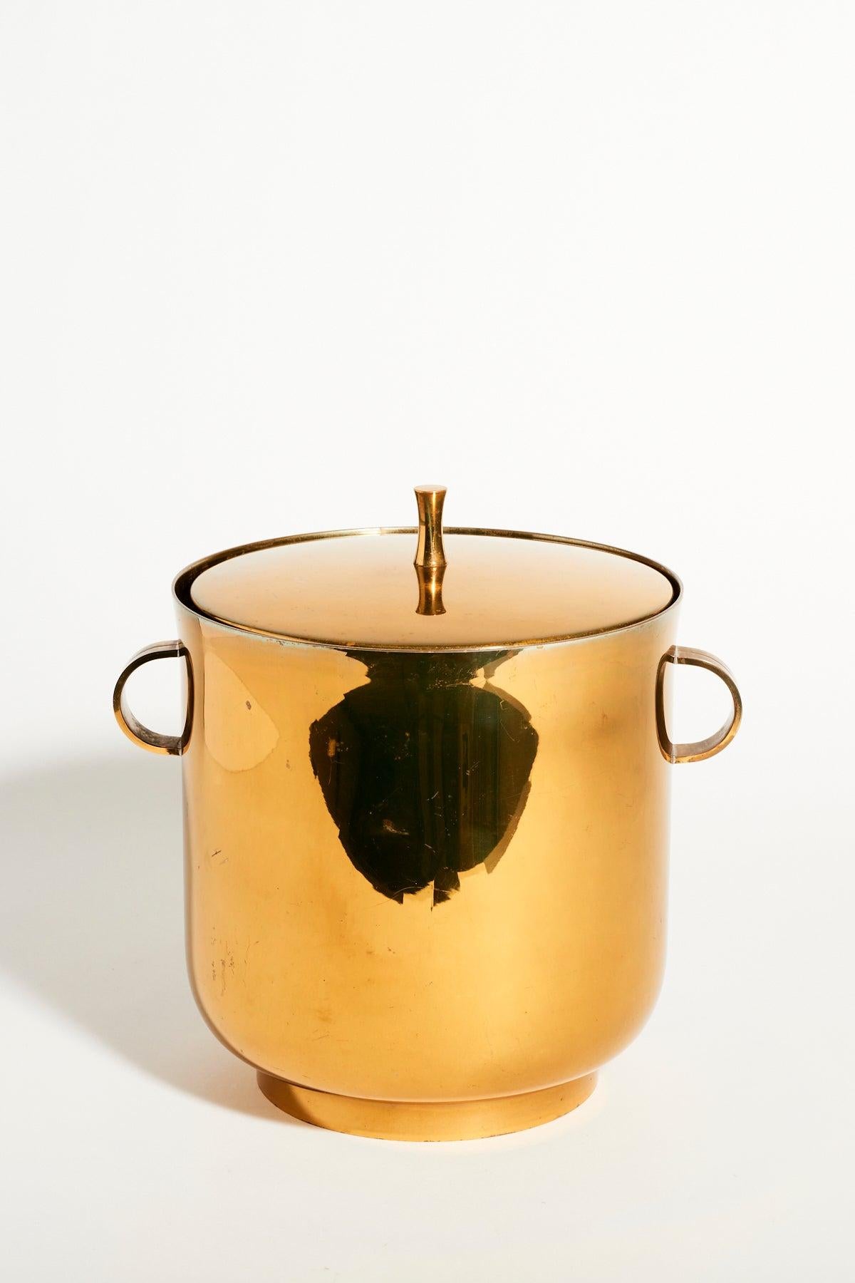 Beautiful Vintage Tommi Parzinger gold ice bucket.