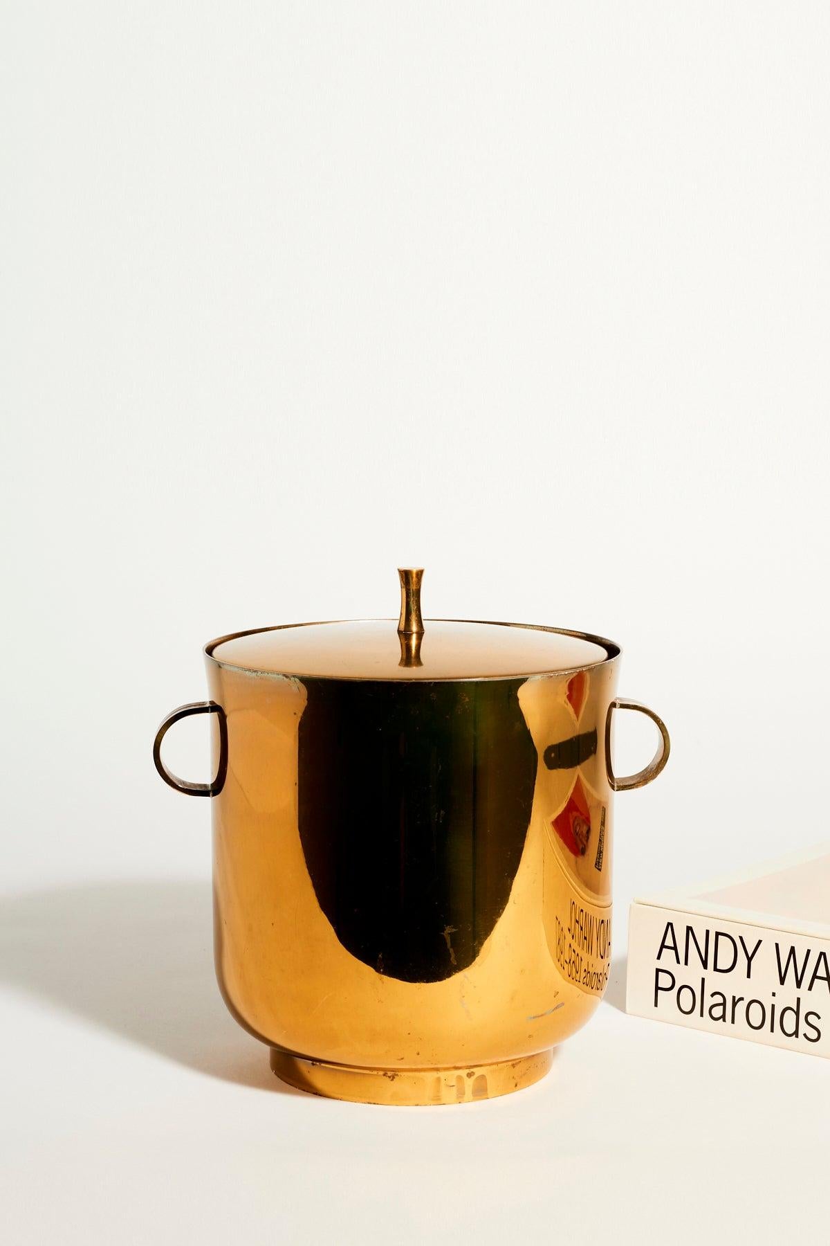 Metal Tommi Parzinger Gold Ice Bucket