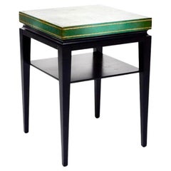 Tommi Parzinger, Green Leather Occasional Table, Model No. 3303
