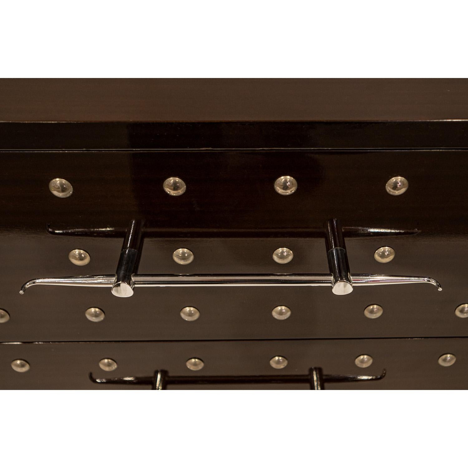 Tommi Parzinger Iconic Studded Small Chest/Bedside Table 1981 In Excellent Condition In New York, NY