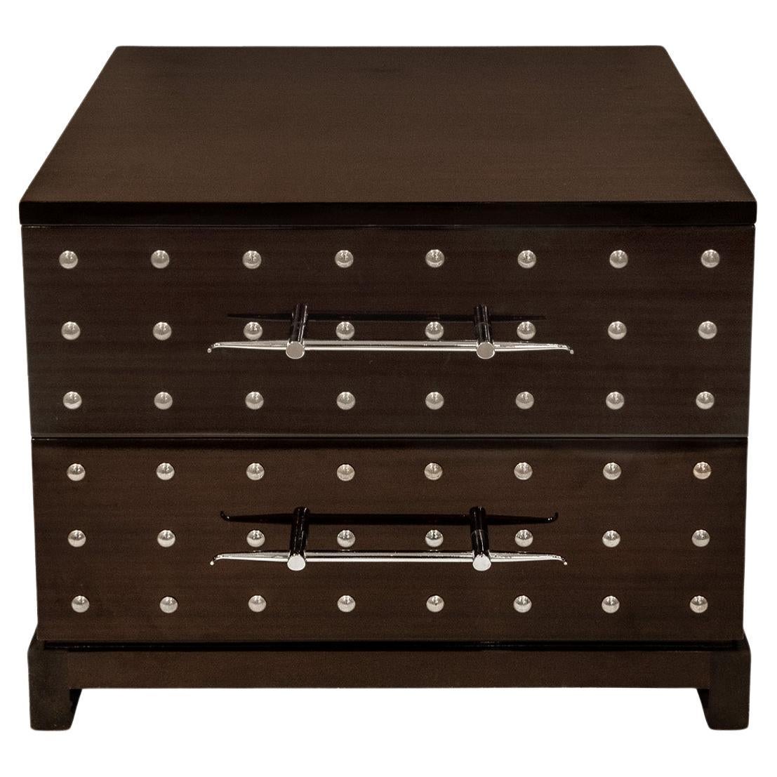 Tommi Parzinger Iconic Studded Small Chest/Bedside Table 1981