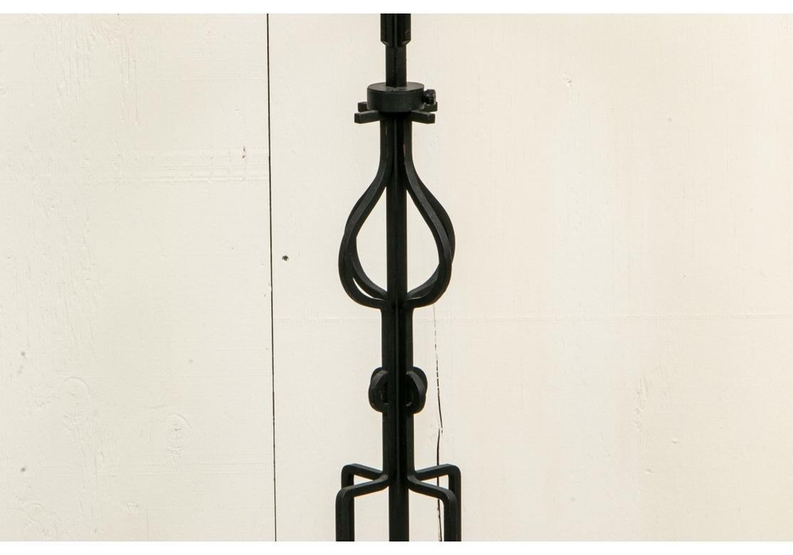 Mid-20th Century Tommi Parzinger Lamp #27 Iron Floor Torchere for Parzinger Originals, 1950s For Sale