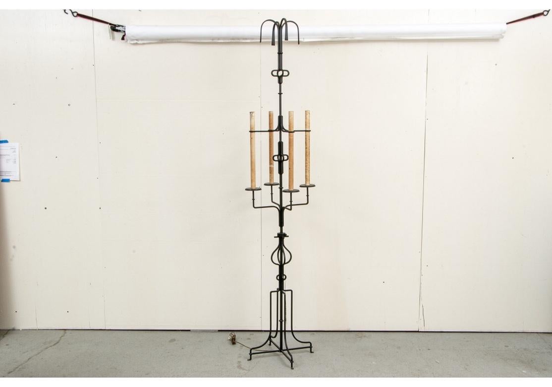 Tommi Parzinger Lamp #27 Iron Floor Torchere for Parzinger Originals, 1950s For Sale 4