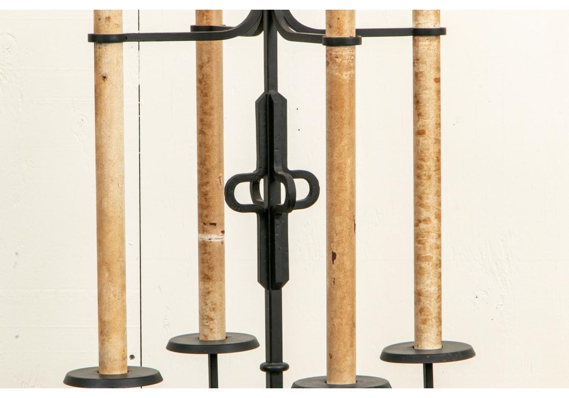 Tommi Parzinger Lamp #27 Iron Floor Torchiere For Sale 4