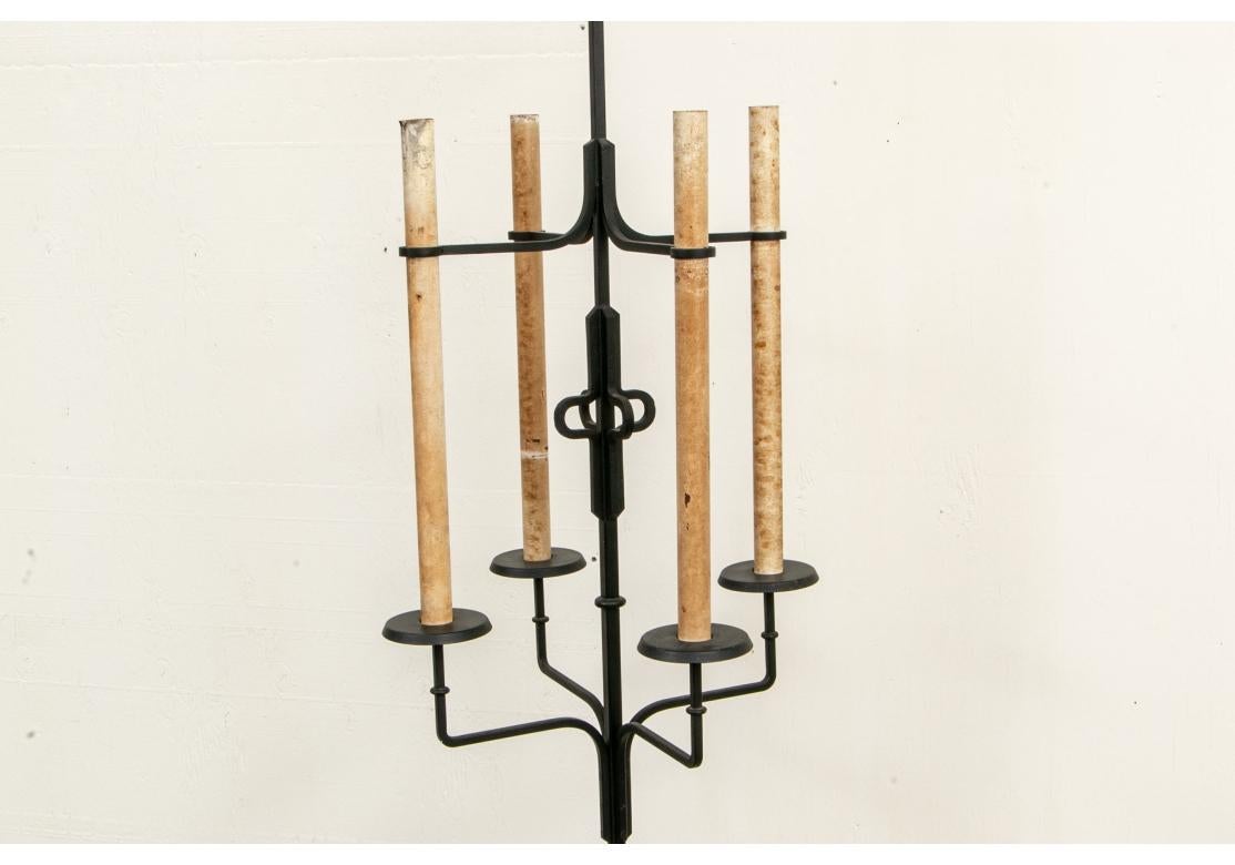 Tommi Parzinger Lamp #27 Iron Floor Torchiere For Sale 2