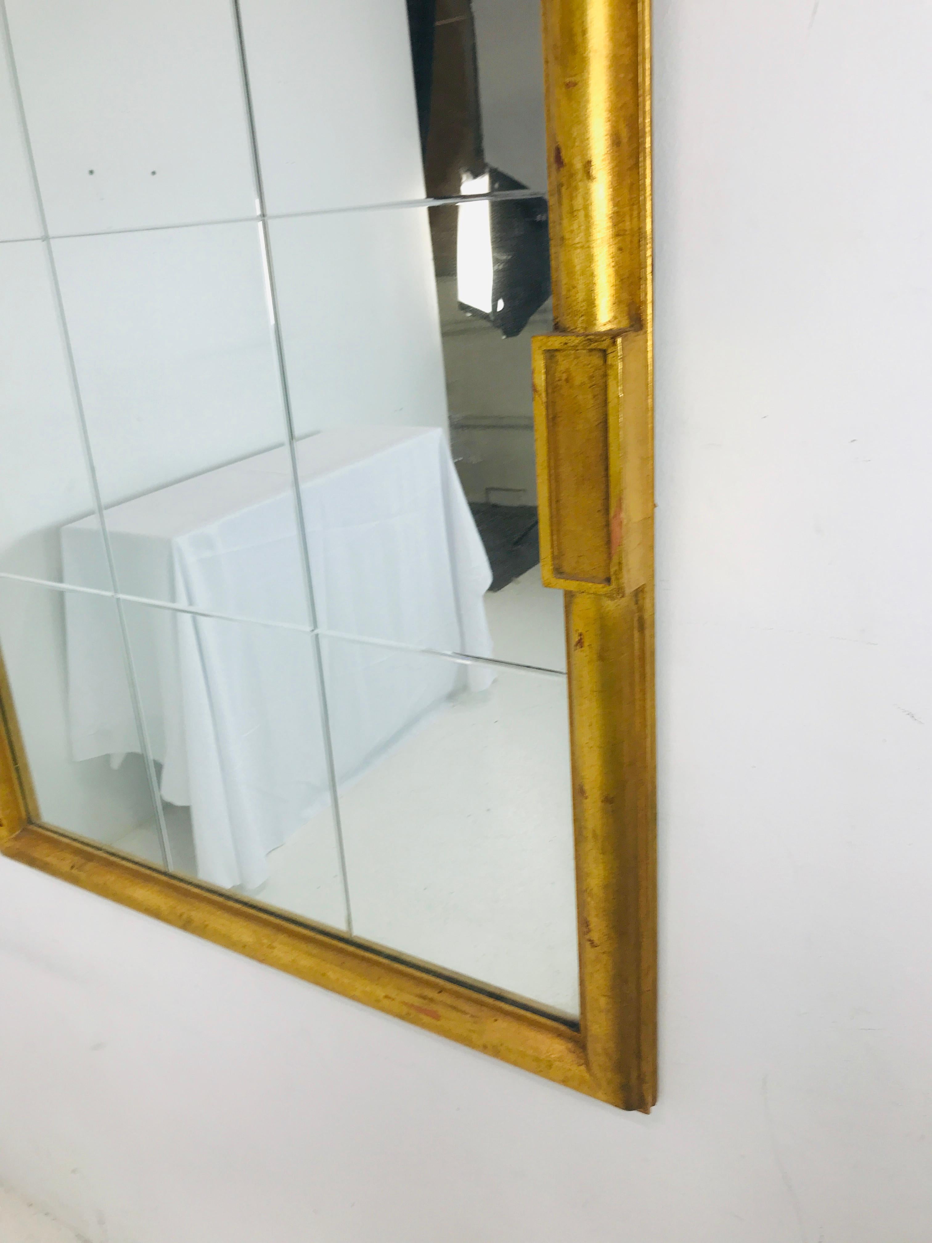 Painted Tommi Parzinger Large Gold Mirror